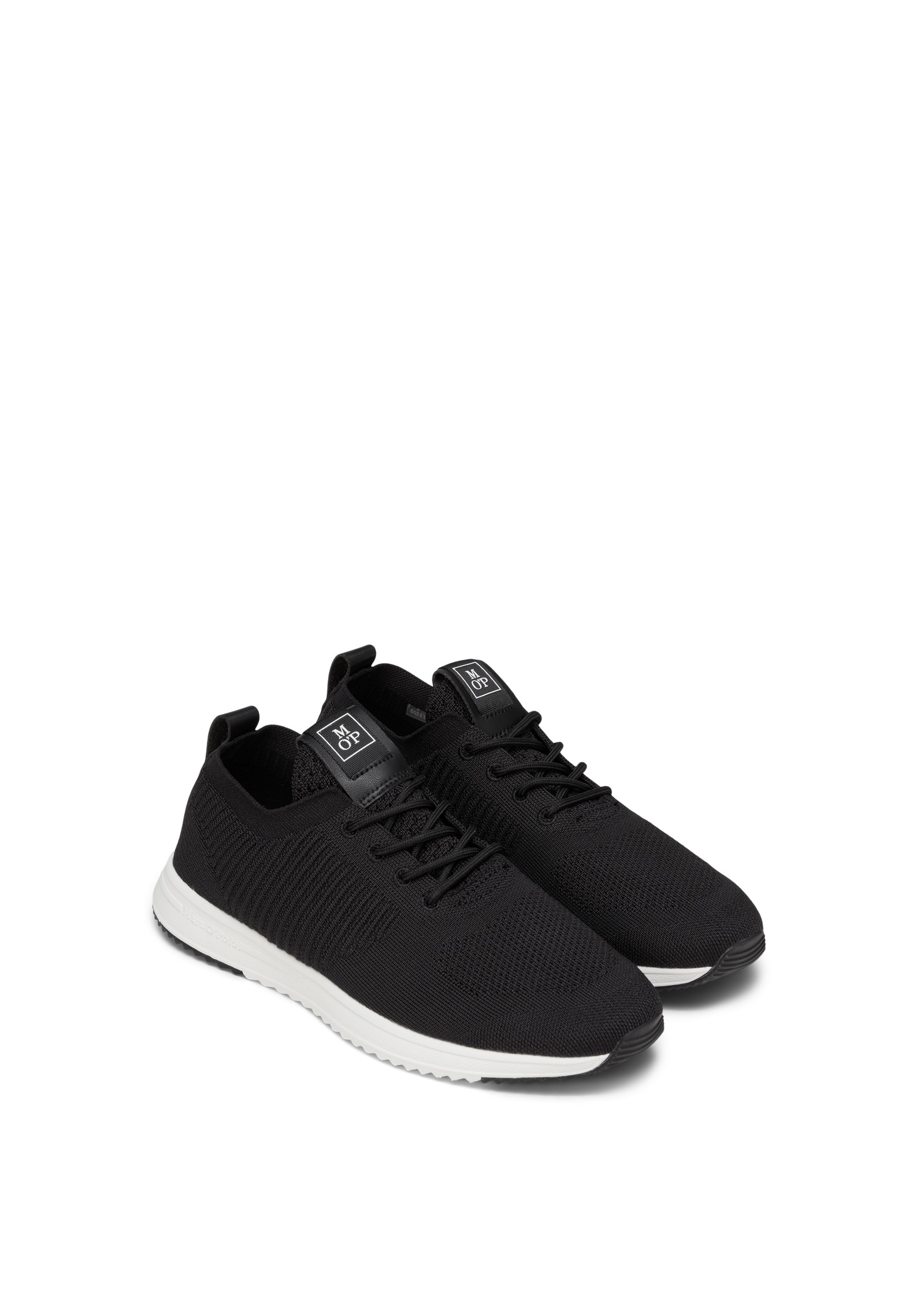 Sneaker MARC O'POLO "aus recyceltem Polyester", Herren, Gr. 41, schwarz, Obermaterial: 100% Polyester, unifarben, Schuhe Sneaker
