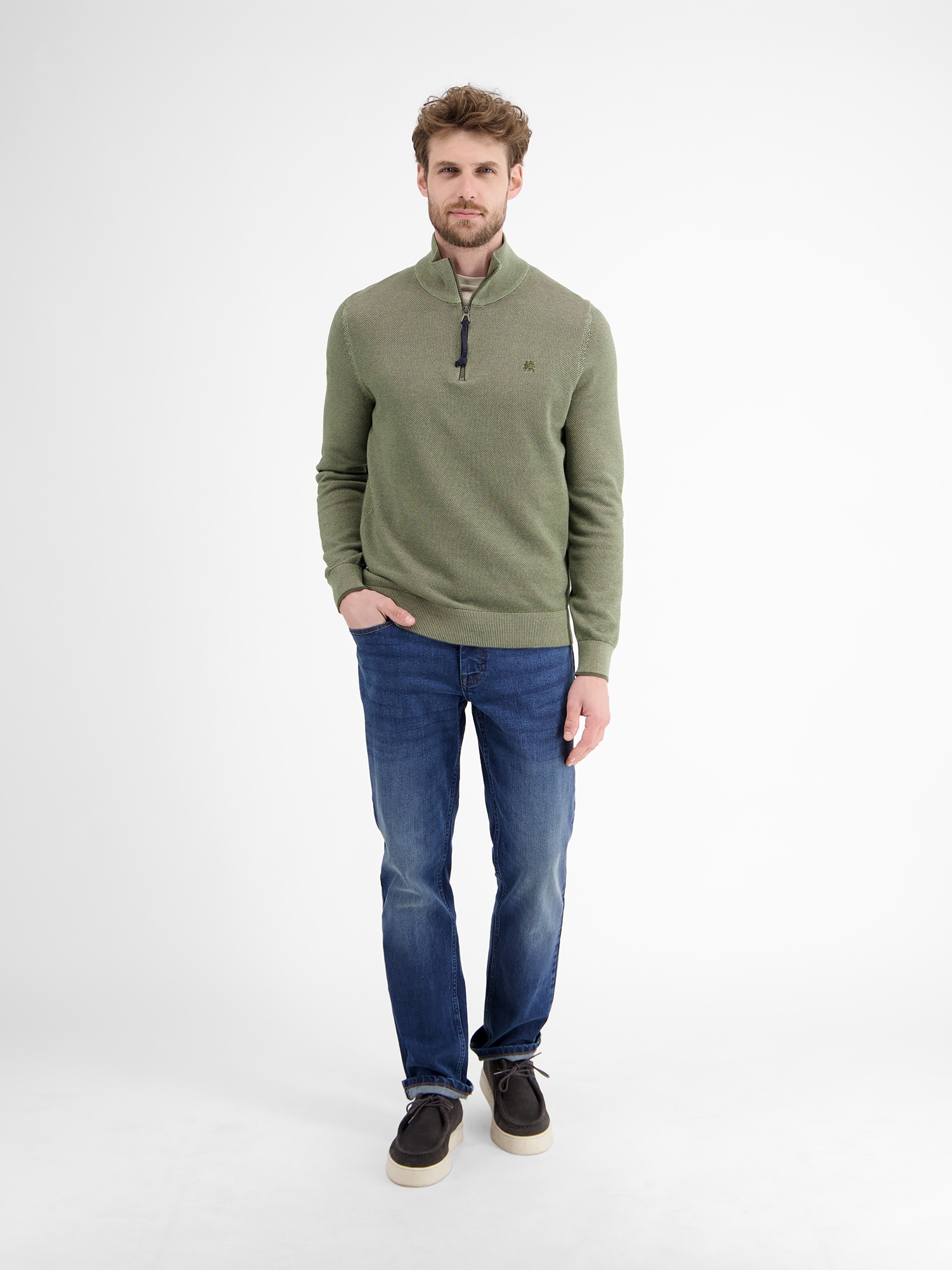 LERROS Troyer »LERROS Herren Stricktroyer in lebendiger Optik«