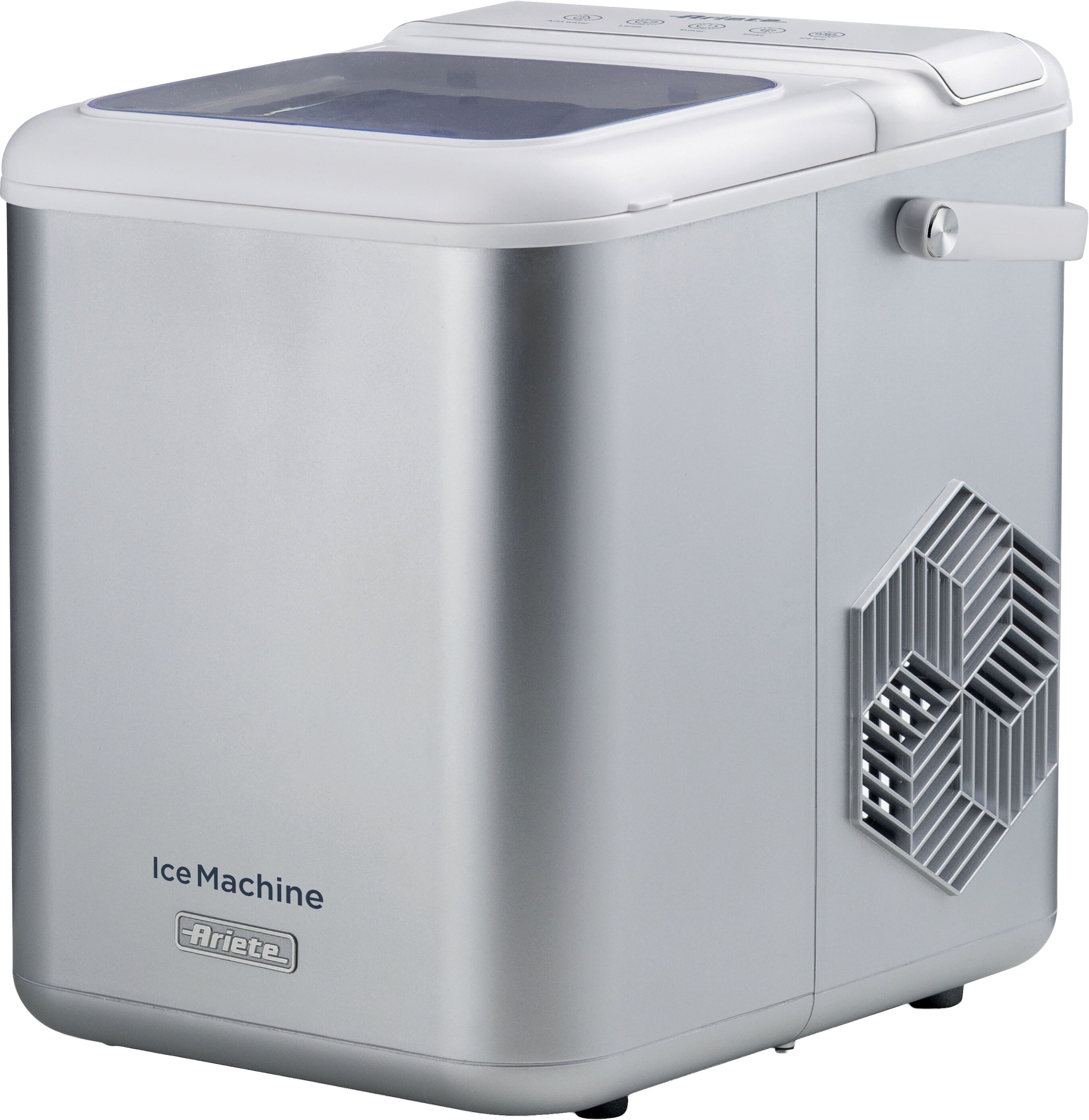 Ariete Elektrischer Eiswürfelbereiter "Ariete elektrischer tragbarer Eiswürfelbereiter 651" Mit sehr leisem Kompressor 58 db