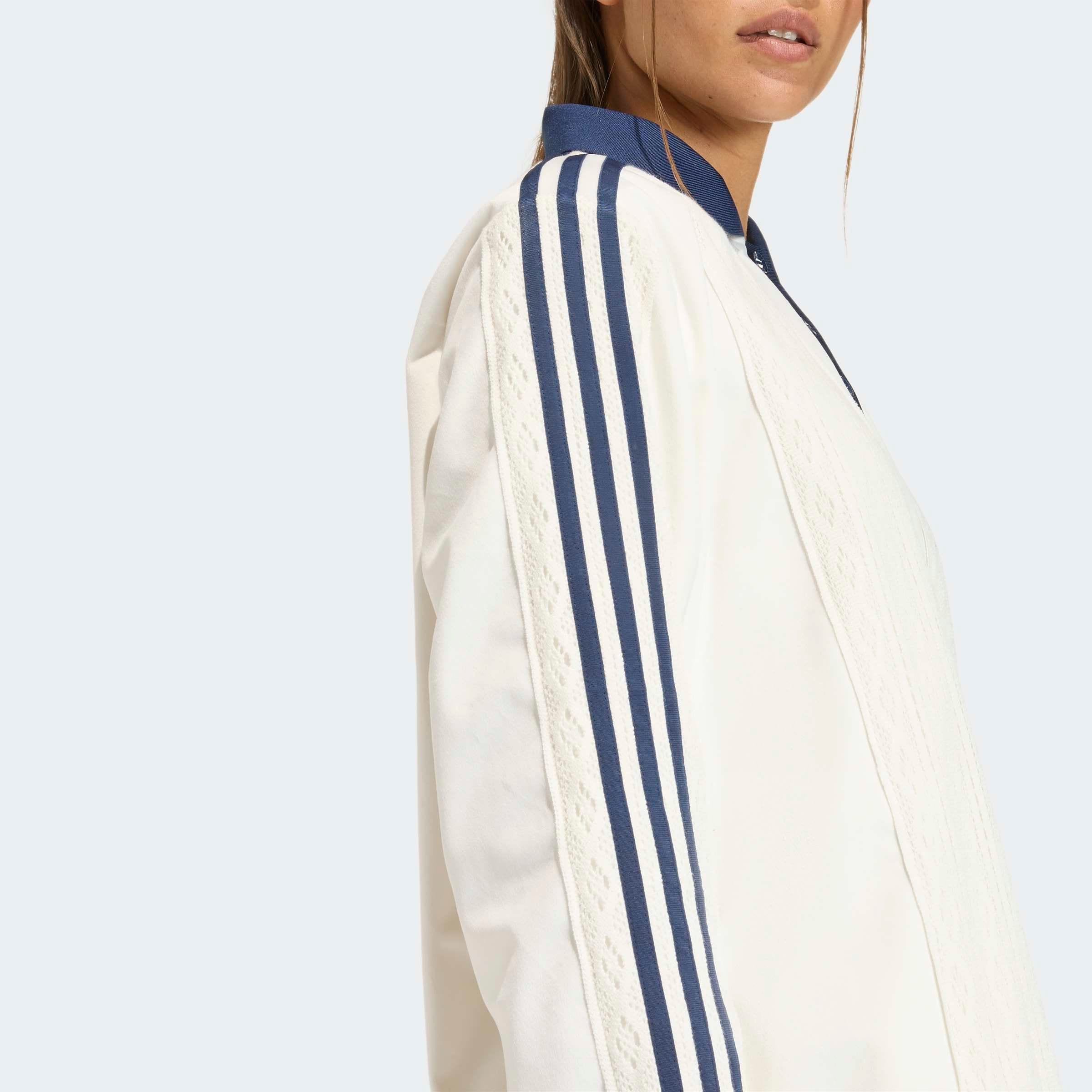 adidas Originals Langarmshirt »LS JERSEY« Winterised Fußballtrikot, Mischung aus Velours und Häkelstoff