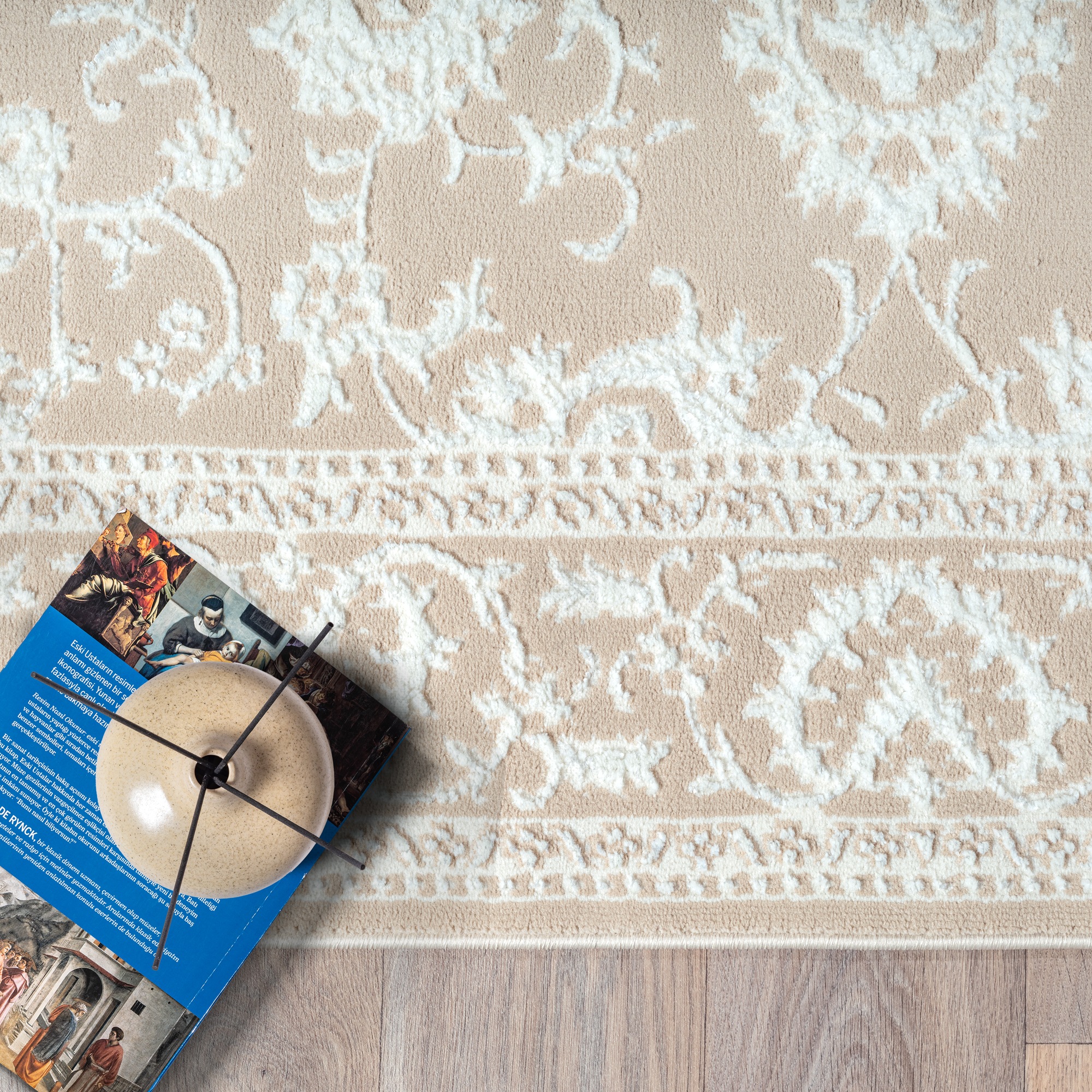 Sanat Teppich »Harmony 3221, auch als Läufer und rund« rechteckig 12 mm Höhe Wohnzimmer, Kurzflor, modern,  Orient Optik, Schlafzimmer