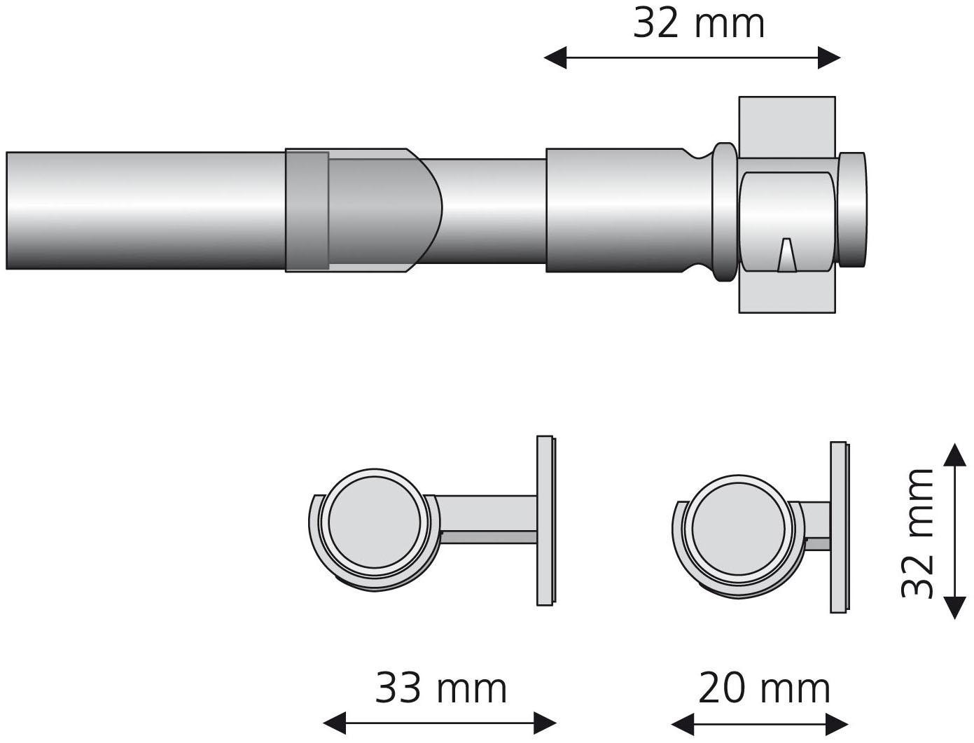 Liedeco Scheibenstange "Florida" Ø 12 mm 1 läufig-läufig ausziehbar günstig online kaufen
