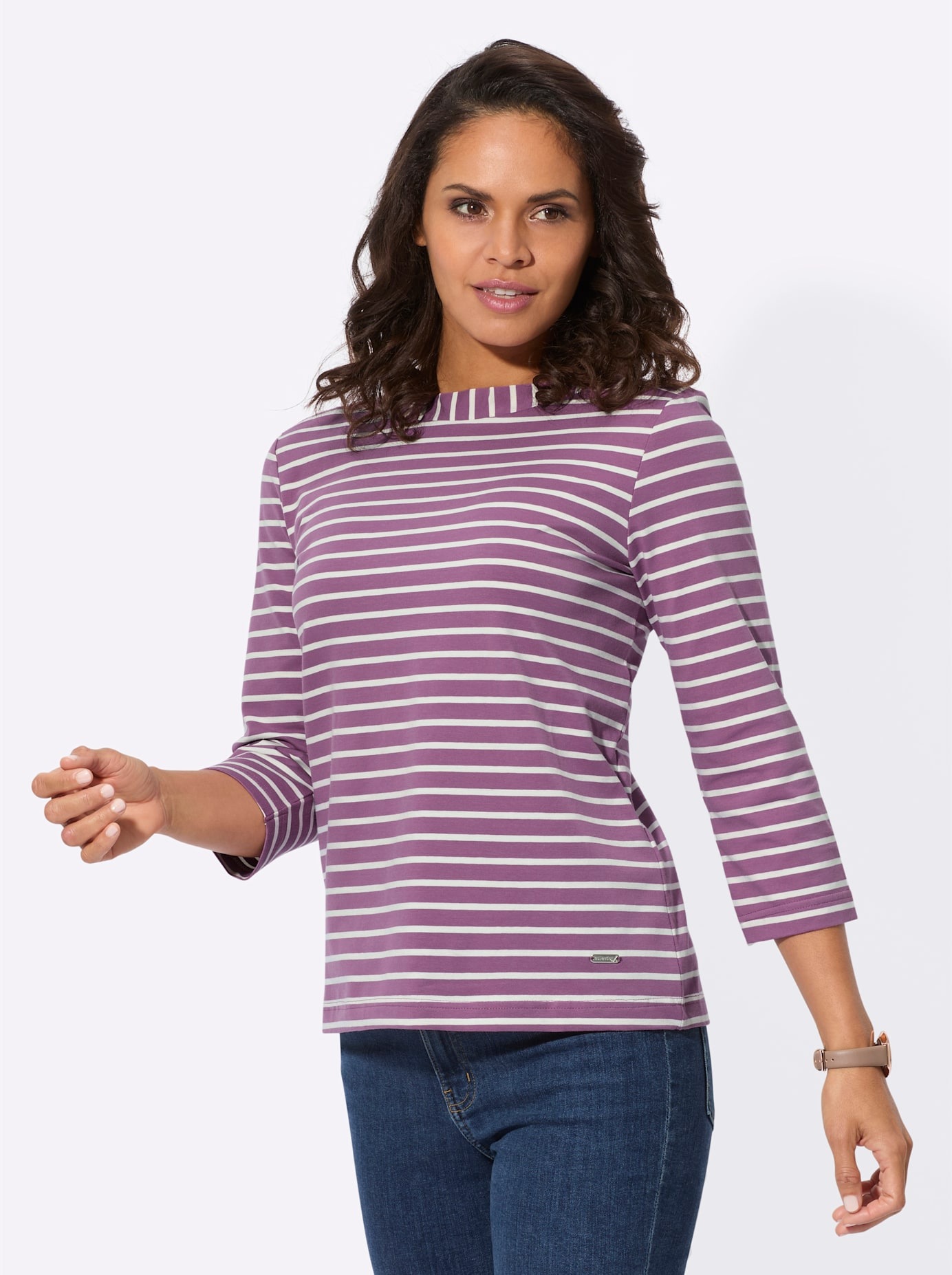 Casual Looks 3/4-Arm-Shirt "Ringelshirt", (1 tlg.) günstig online kaufen