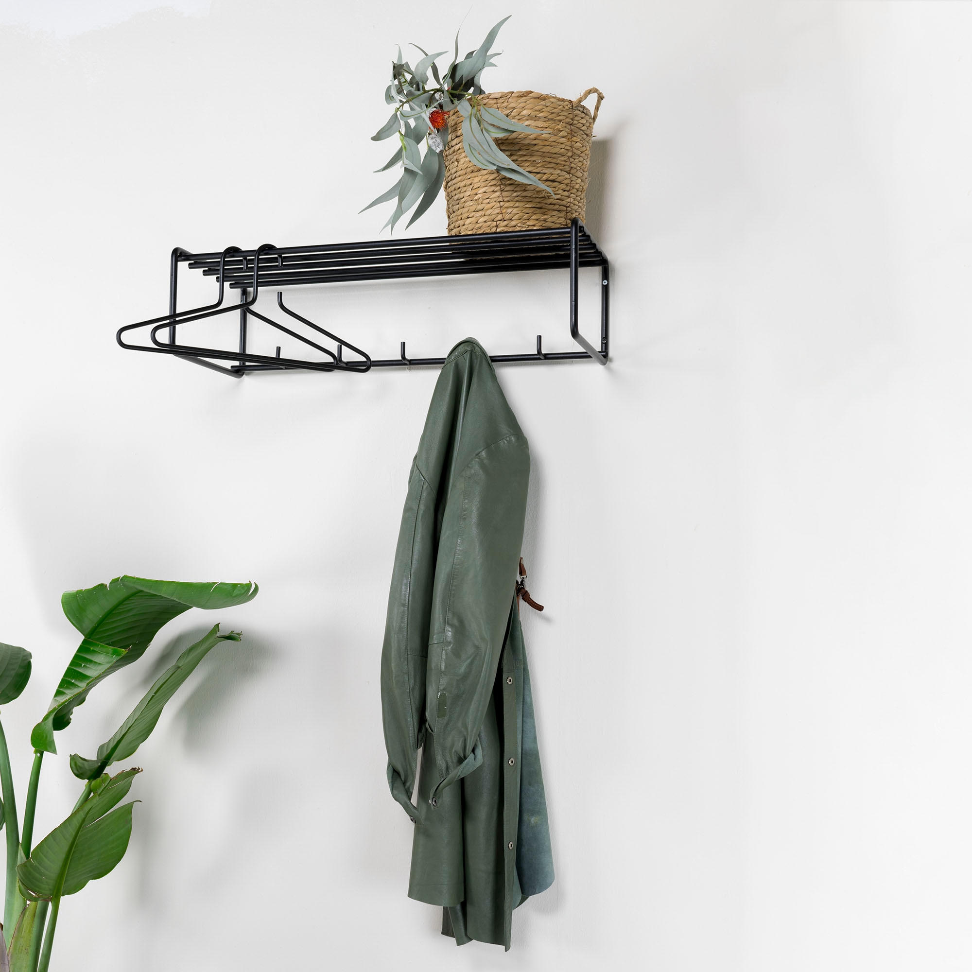 Spinder Design Garderobenleiste "CLINT 2" Wandgarderobe aus Stahl im Skandi günstig online kaufen