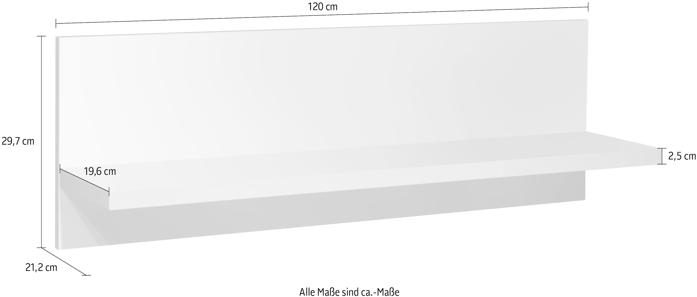 Places of Style Wandboard »Piano«, hochwertig UV lackiert