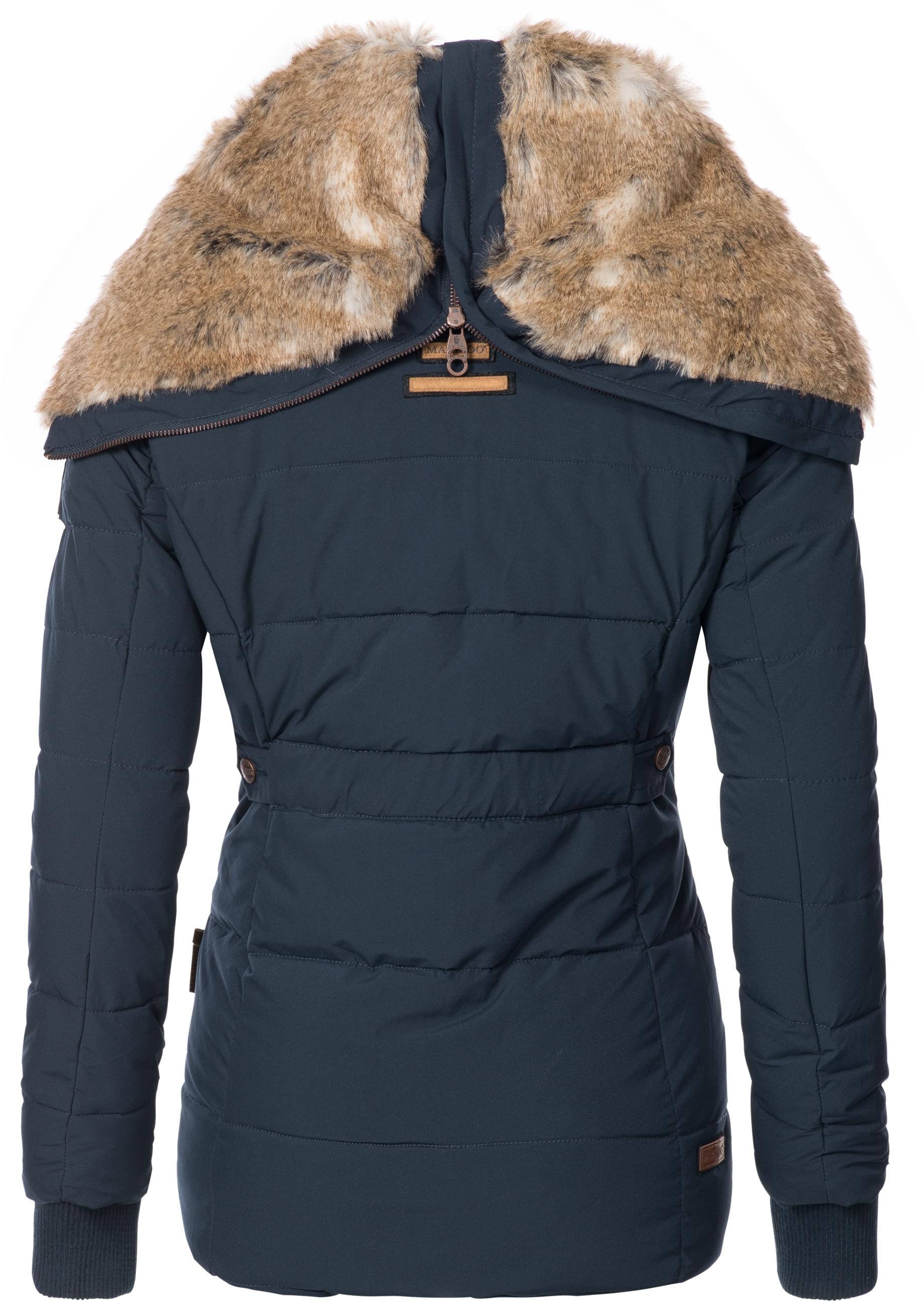 Marikoo Winterjacke »Nekoo«, mit Kapuze, stylische Damen Steppjacke mit großer Kapuze