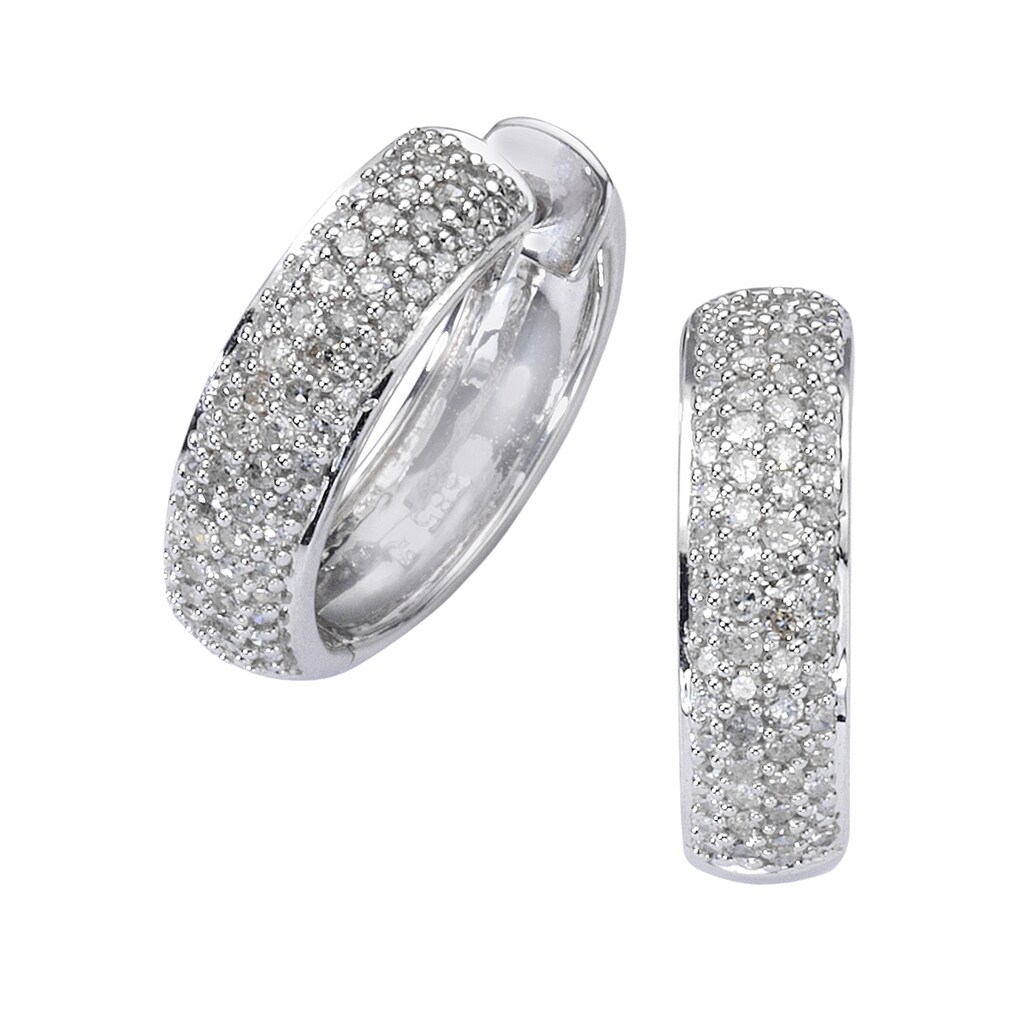 Diamonds by Ellen K. Paar Creolen »585/- Weißgold Diamant 0,50ct.«