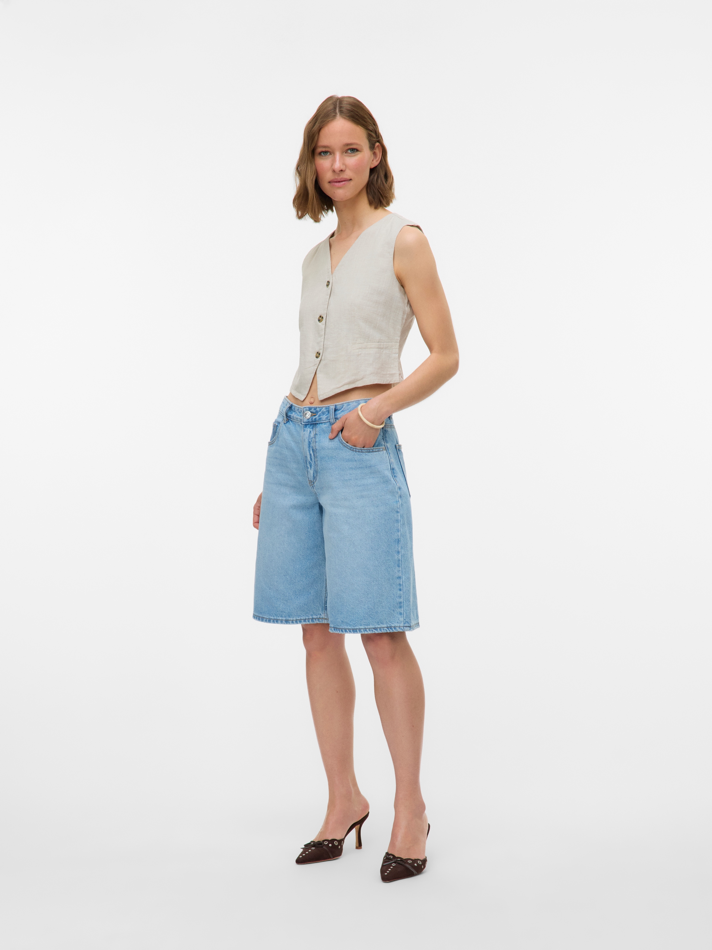 Vero Moda Kurzweste »VMCAIA SL VEST WVN NOOS«