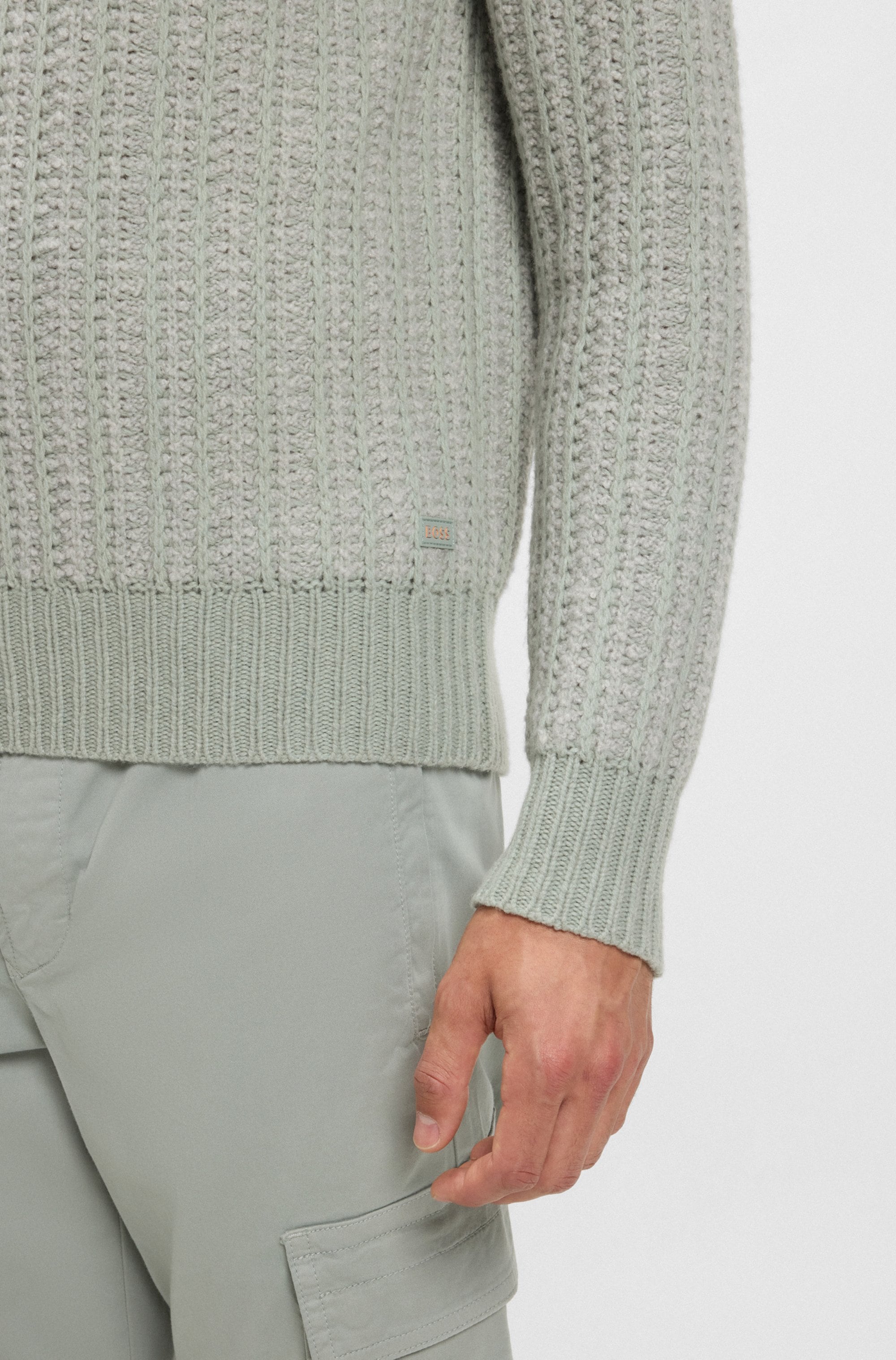 BOSS ORANGE Strickpullover »Avac«, mit gesticktem BOSS Logo