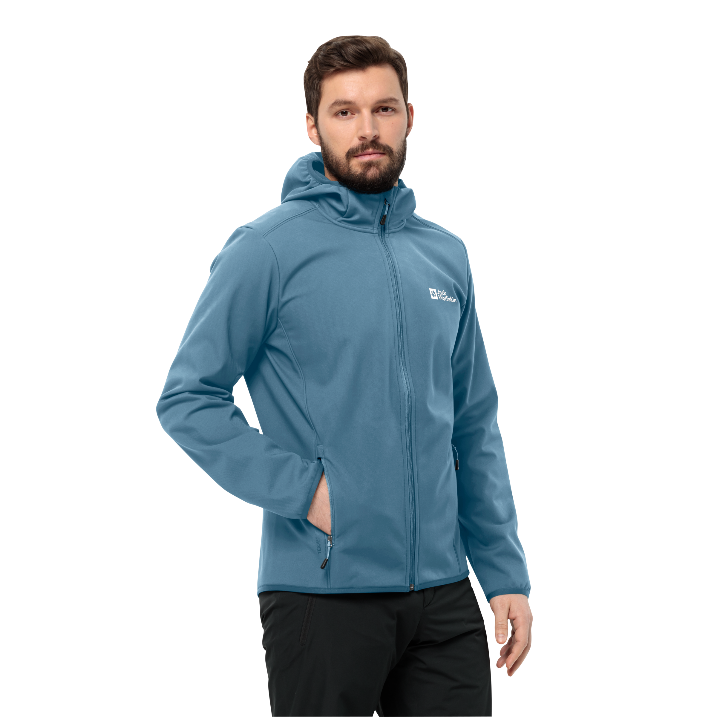 Jack Wolfskin Softshelljacke "BORNBERG HOODY", mit Kapuze, winddicht, wasserabweisend