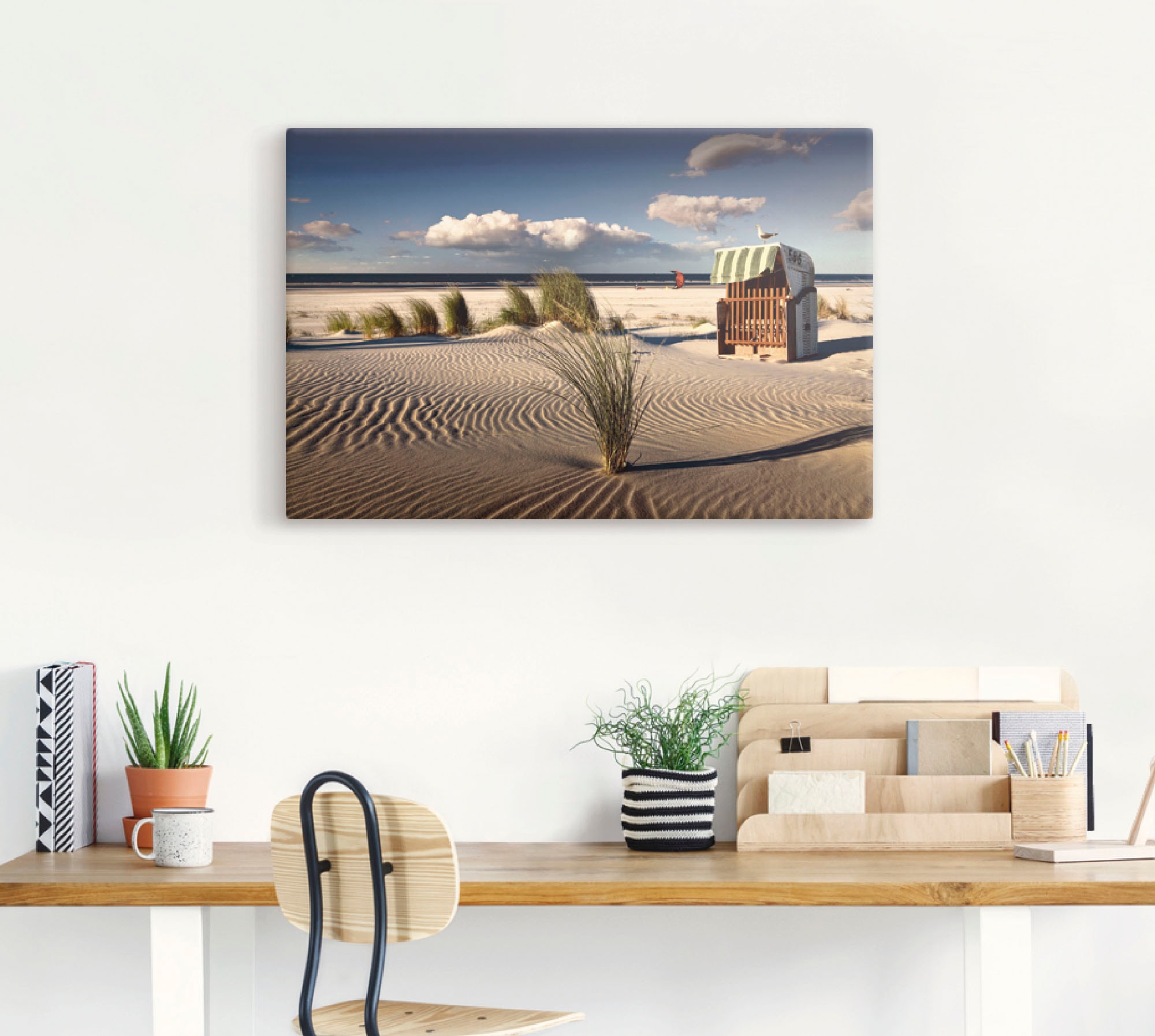 Artland Wandbild »An einem Sommerabend am Strand«, Küste, (1 St.), als Alubild, Outdoorbild, Leinwandbild, Poster in verschied. Größen