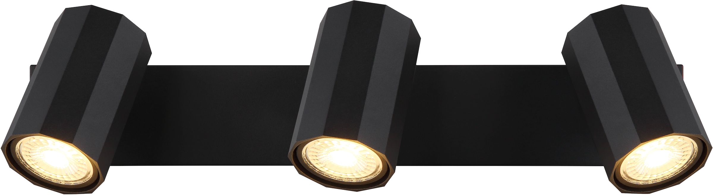 GLOBO LIGHTING Deckenstrahler »JAMES«, Leuchtmittel GU10 | ohne Leuchtmittel, Deckenspot/schwarz/Wohnzimmer/Flur/Schlafzimmer