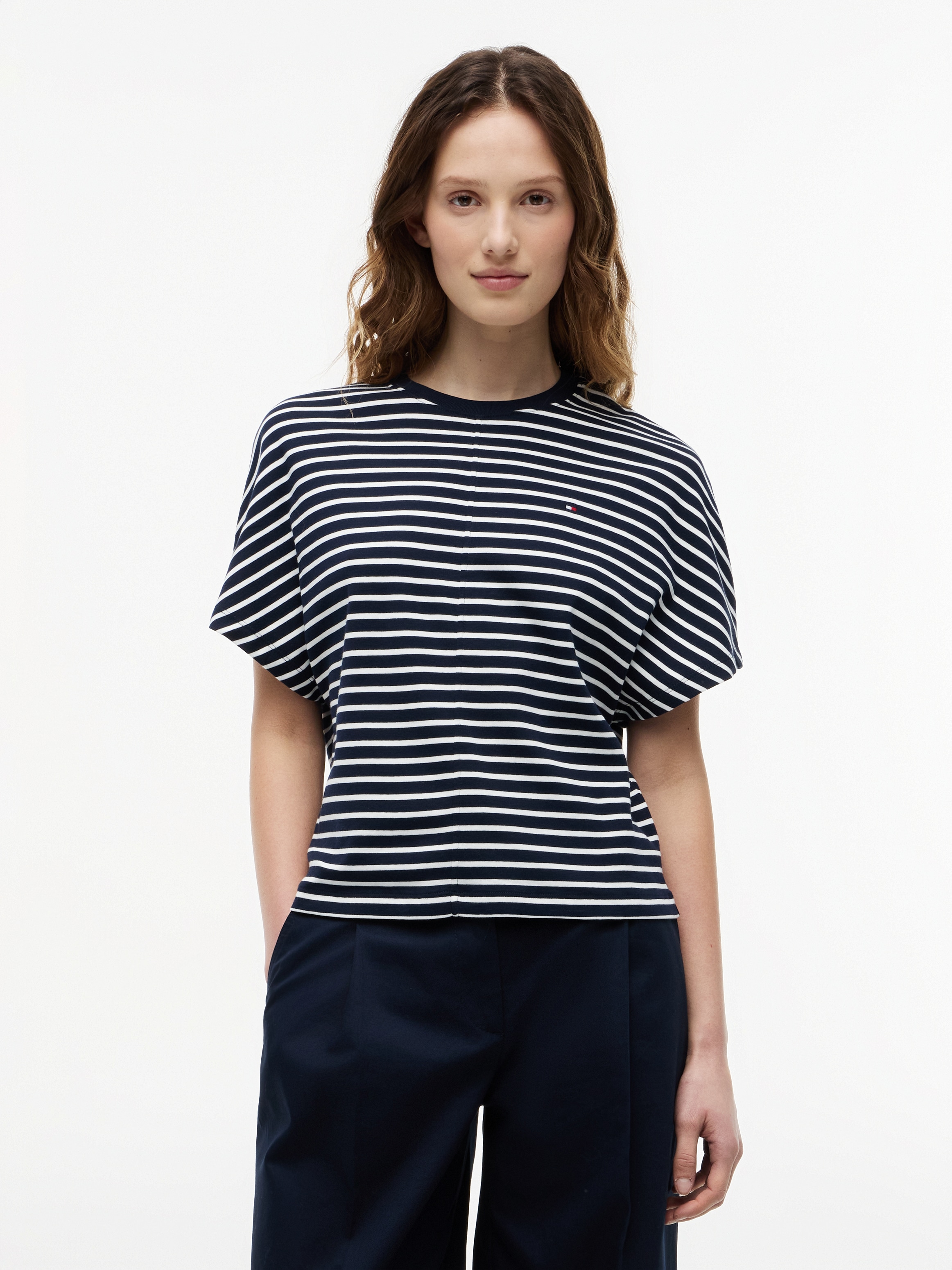Tommy Hilfiger 3/4-Arm-Shirt "CODY REG BATWING C-NK SS TEE" Baumwolle, 3/4 Ärmel
