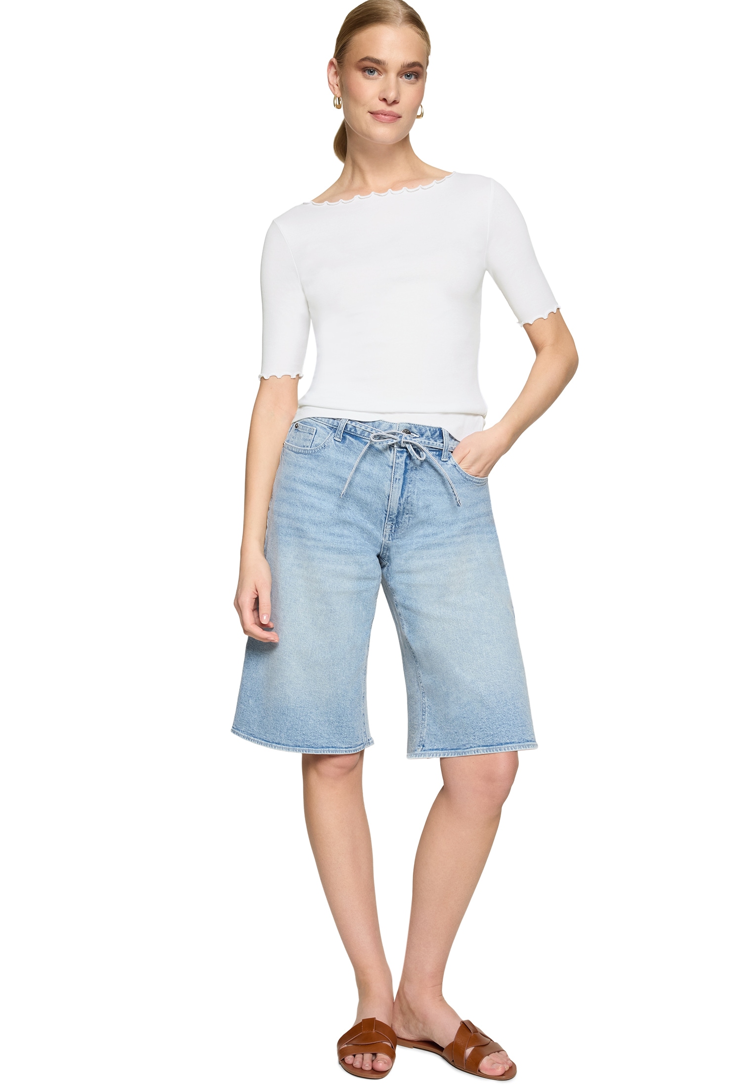 Zero Kurzarmshirt »Damen mit U-Boot-Ausschnitt« 1 Material