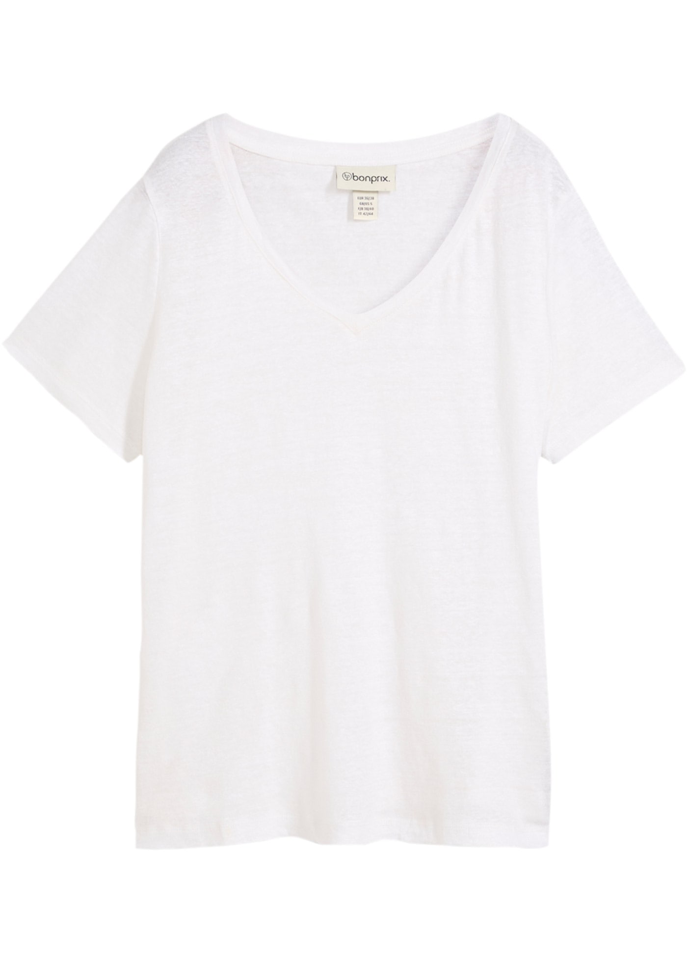 bonprix T-Shirt »Shirt aus reinem Leinen« Shirt aus reinem Leinen