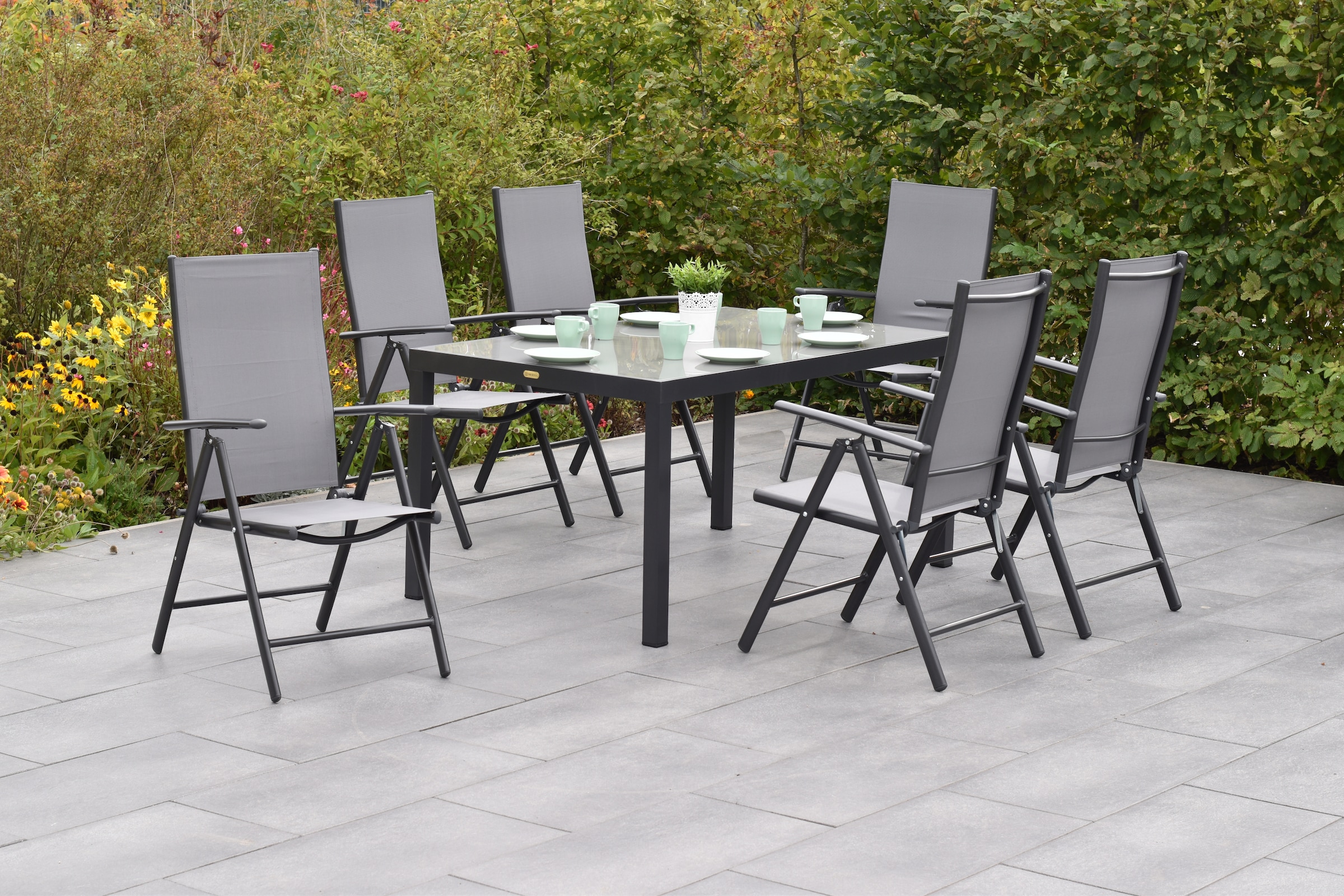 MERXX Garten-Essgruppe ""Amalfi"", (Set, 7 tlg., 5-fach verstellbare Rücken günstig online kaufen