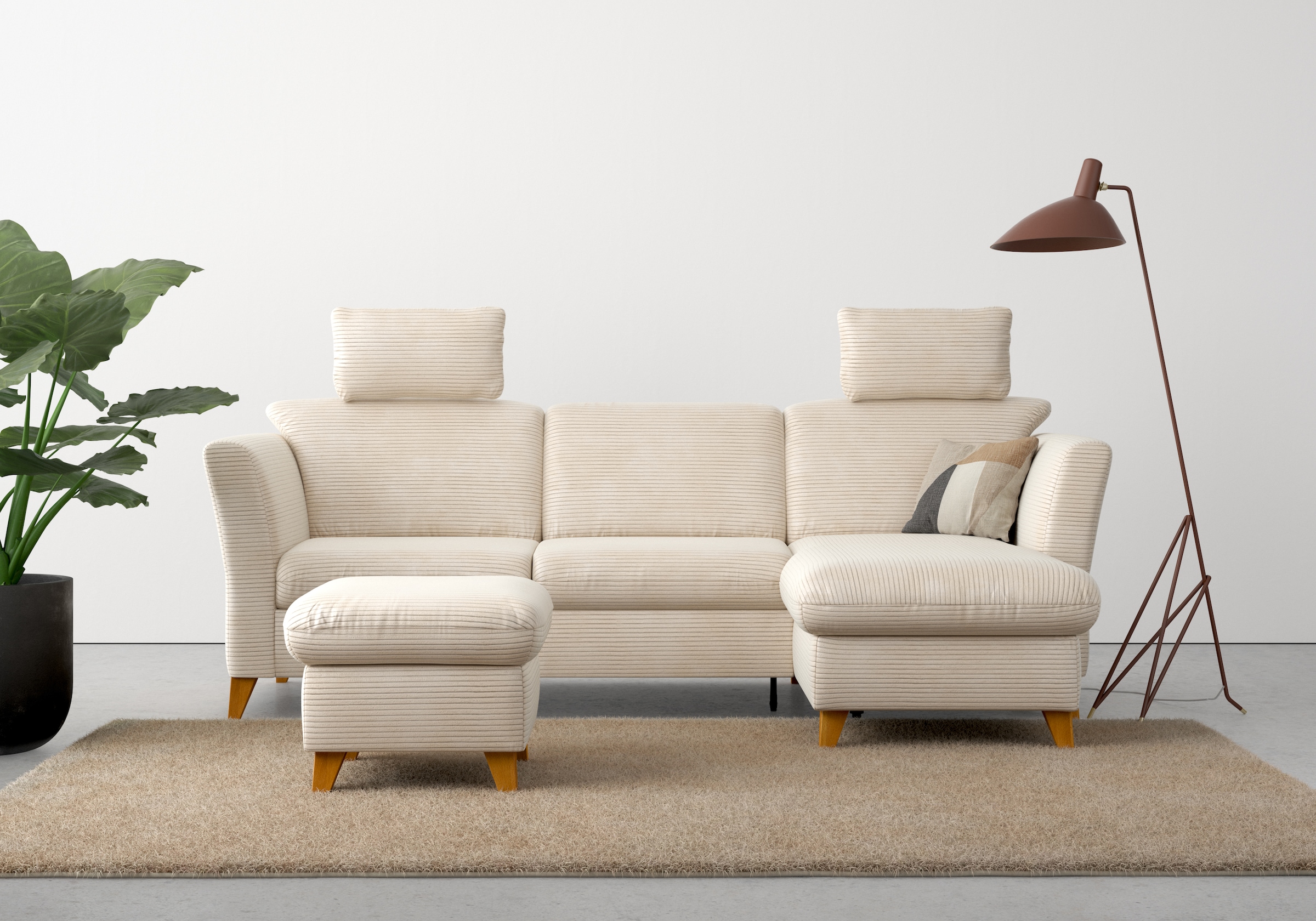 Home affaire Ecksofa "Trelleborg L-Form" optional Schlaffunktion und Bettkasten, inkl. Federkern-Polsterung