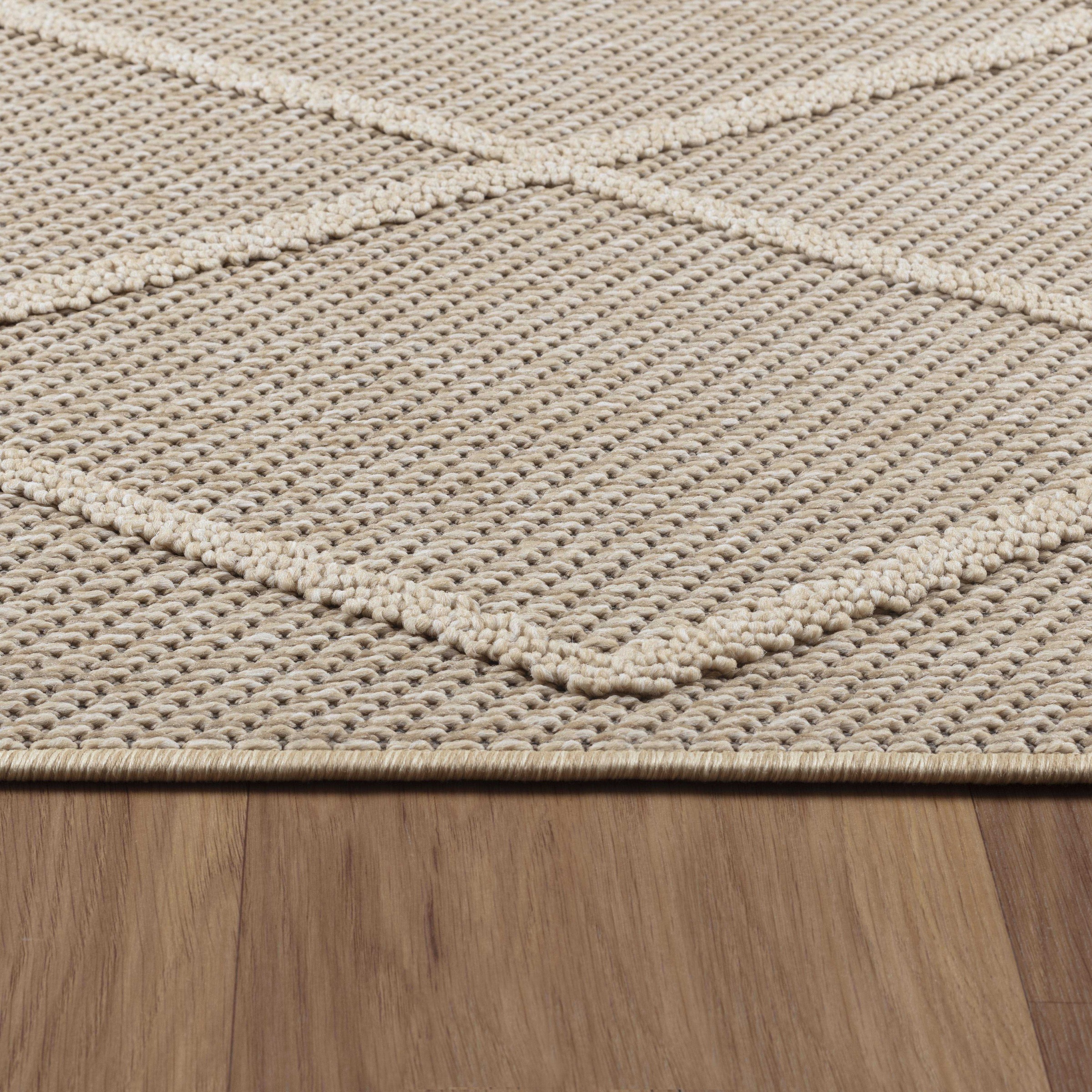 Outdoorteppich AYYILDIZ TEPPICHE "PATARA 4955", beige, B:120cm H:8mm L:170cm, Polypropylen, Teppiche, Outdoorteppich, Läufer / Pflegeleicht / Strapazierfähig / In- und Outdoor geeignet 3