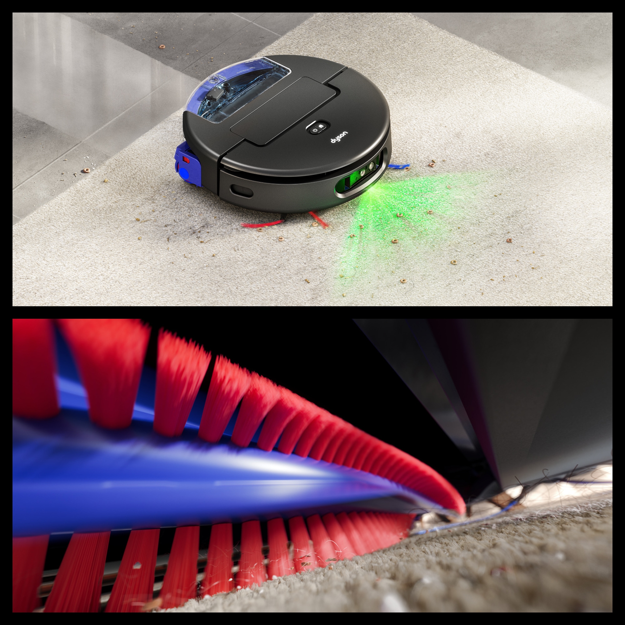 DYSON Saugroboter »mit Wischfunktion spot+scrub Ai« Beseitigt versteckte Flecken mithilfe fortschrittlicher KI