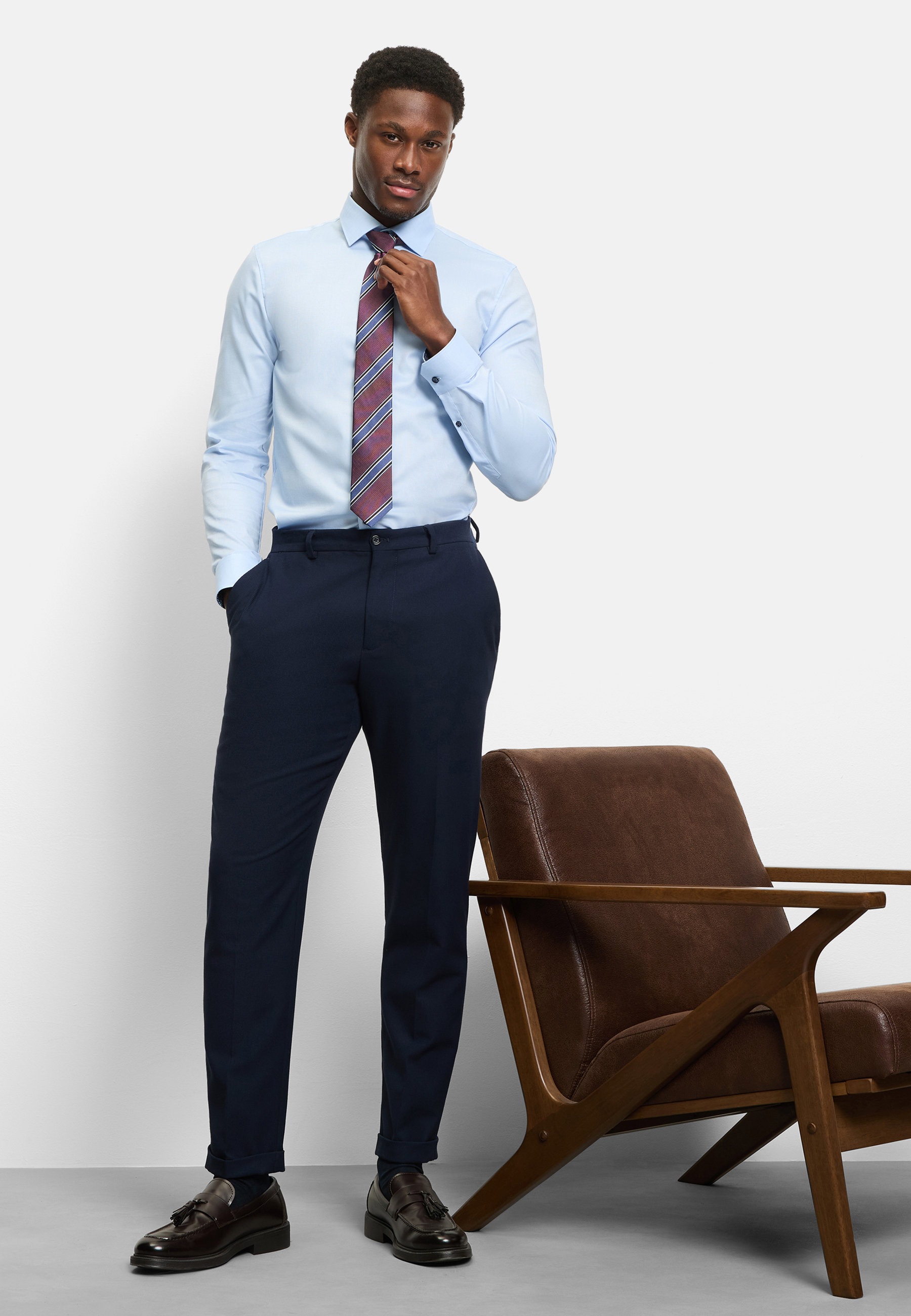 OLYMP No. Six Super Slim Herrenhemd Blau 41 2