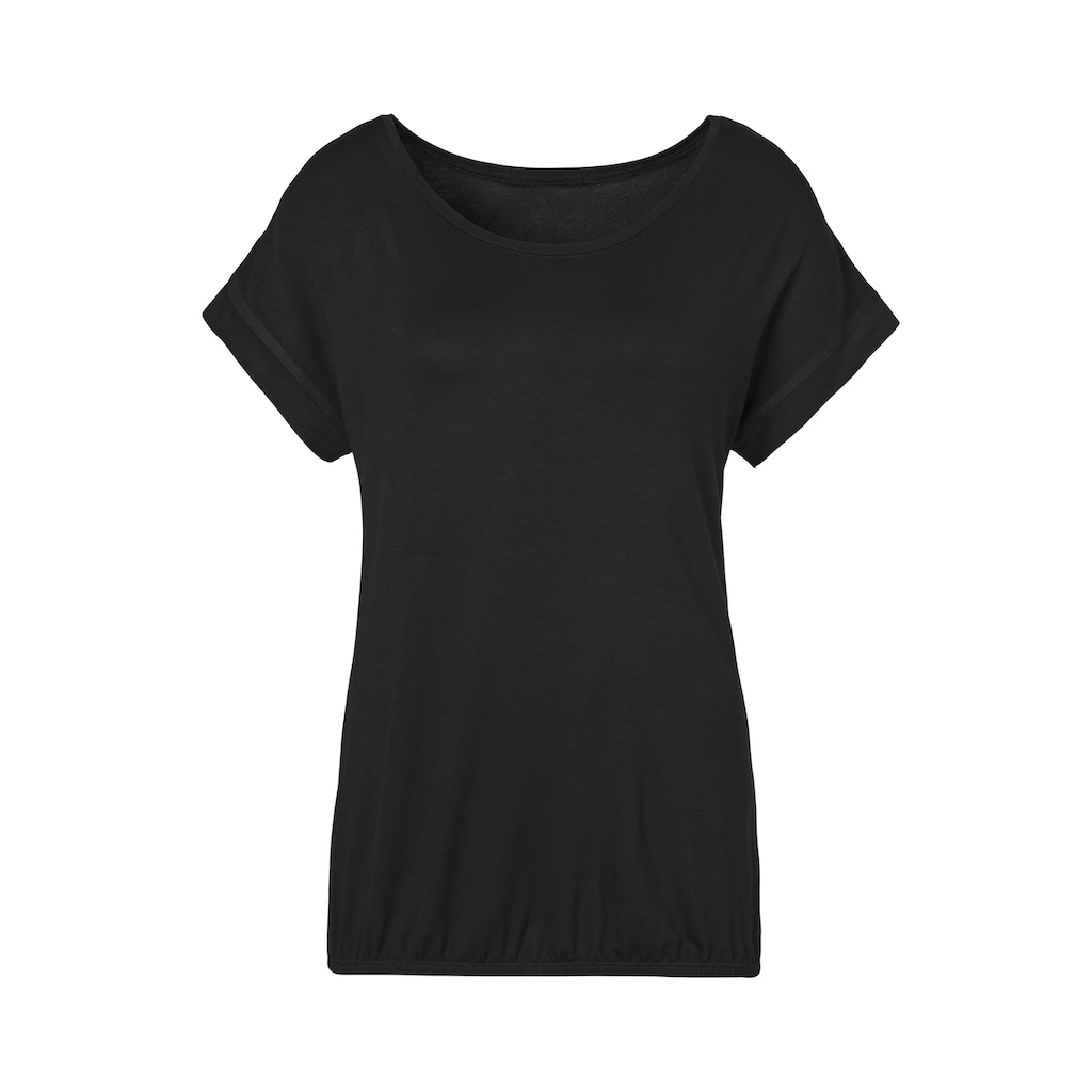 Vivance T-Shirt, (2er-Pack), mit elastischem Saumabschluss