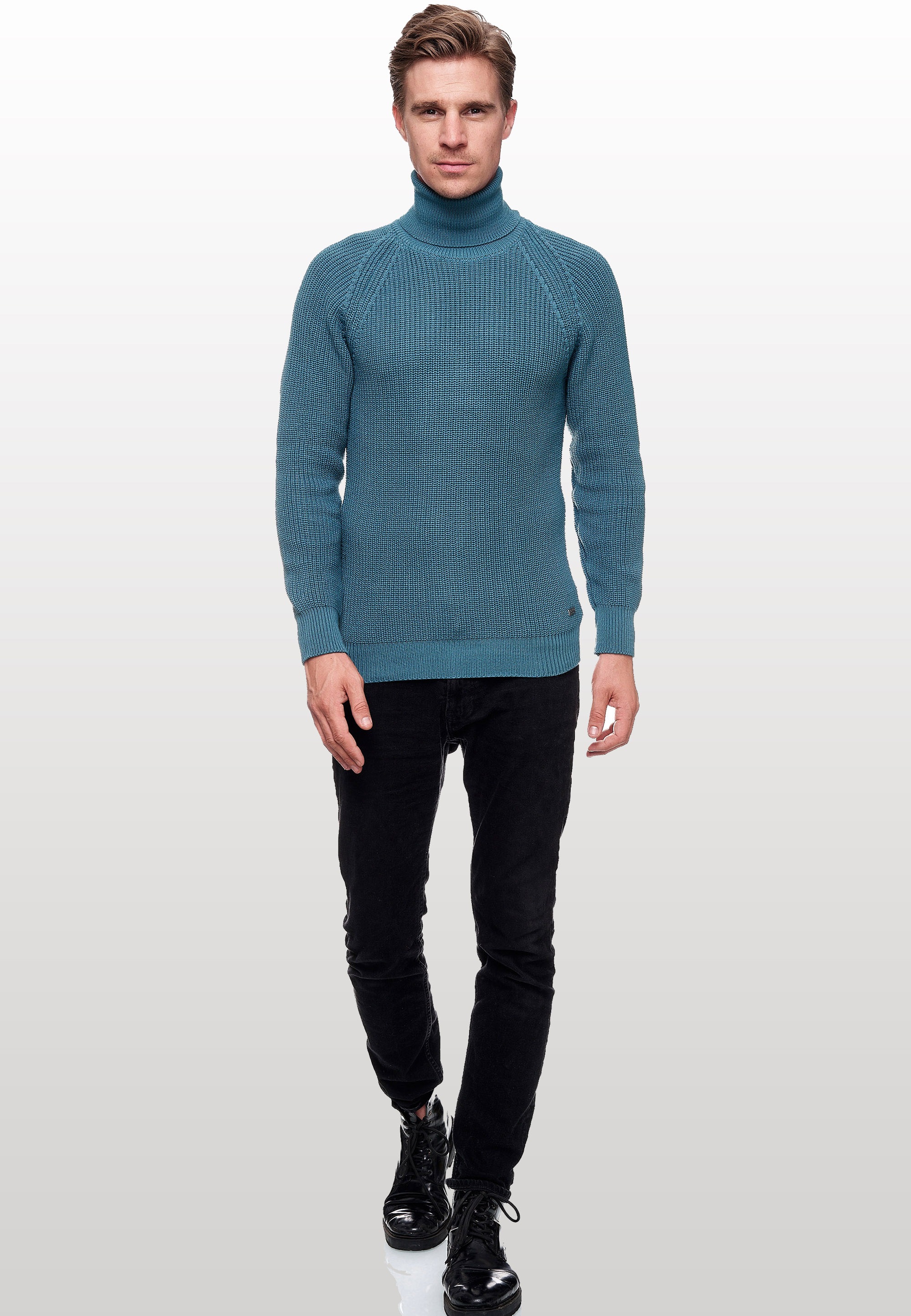 Rusty Neal Rollkragenpullover Blau 3XL 3