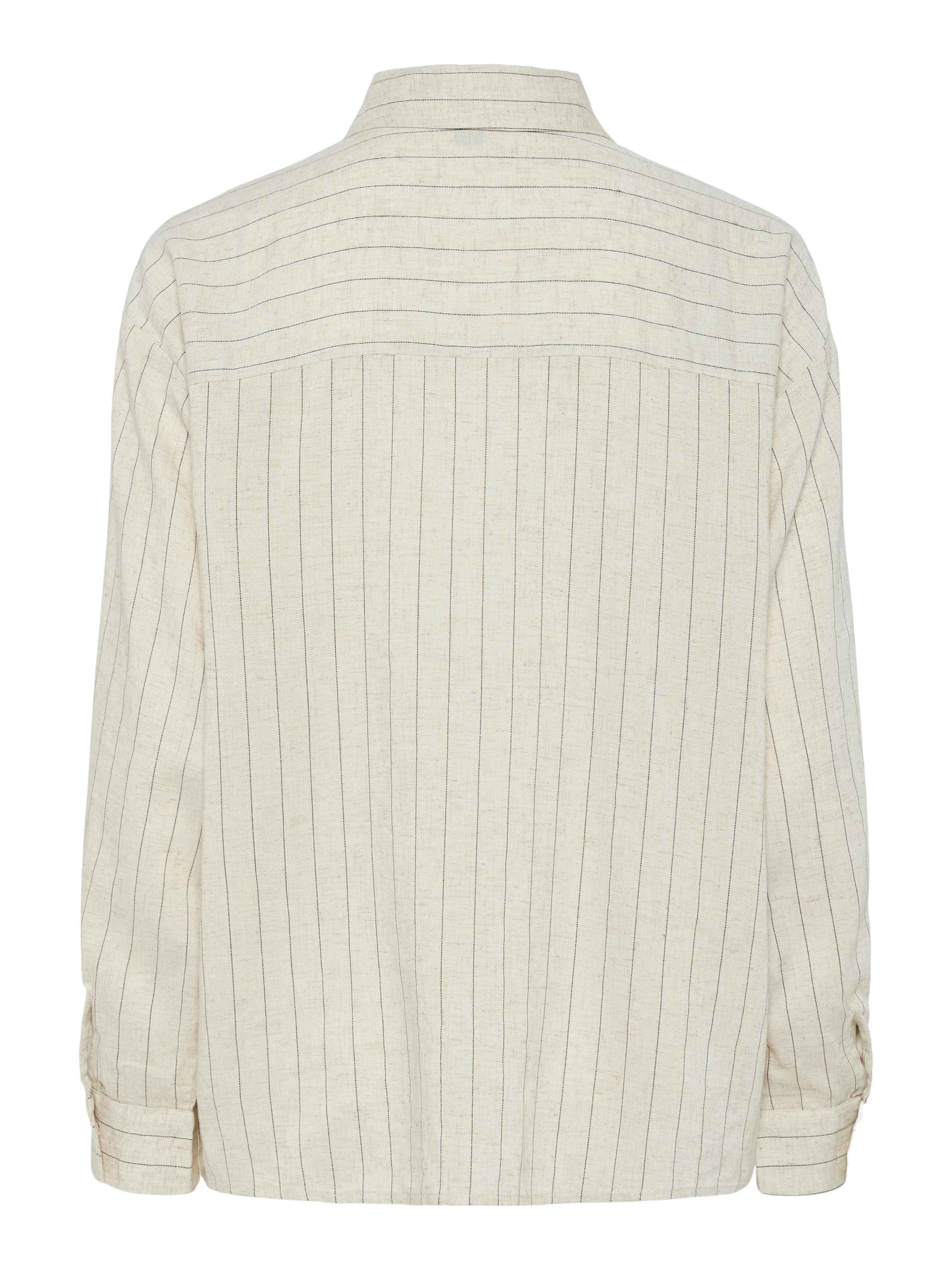 pieces Hemdbluse »PCPIA LS LOOSE SHIRT WVN NOOS«, mit Leinen