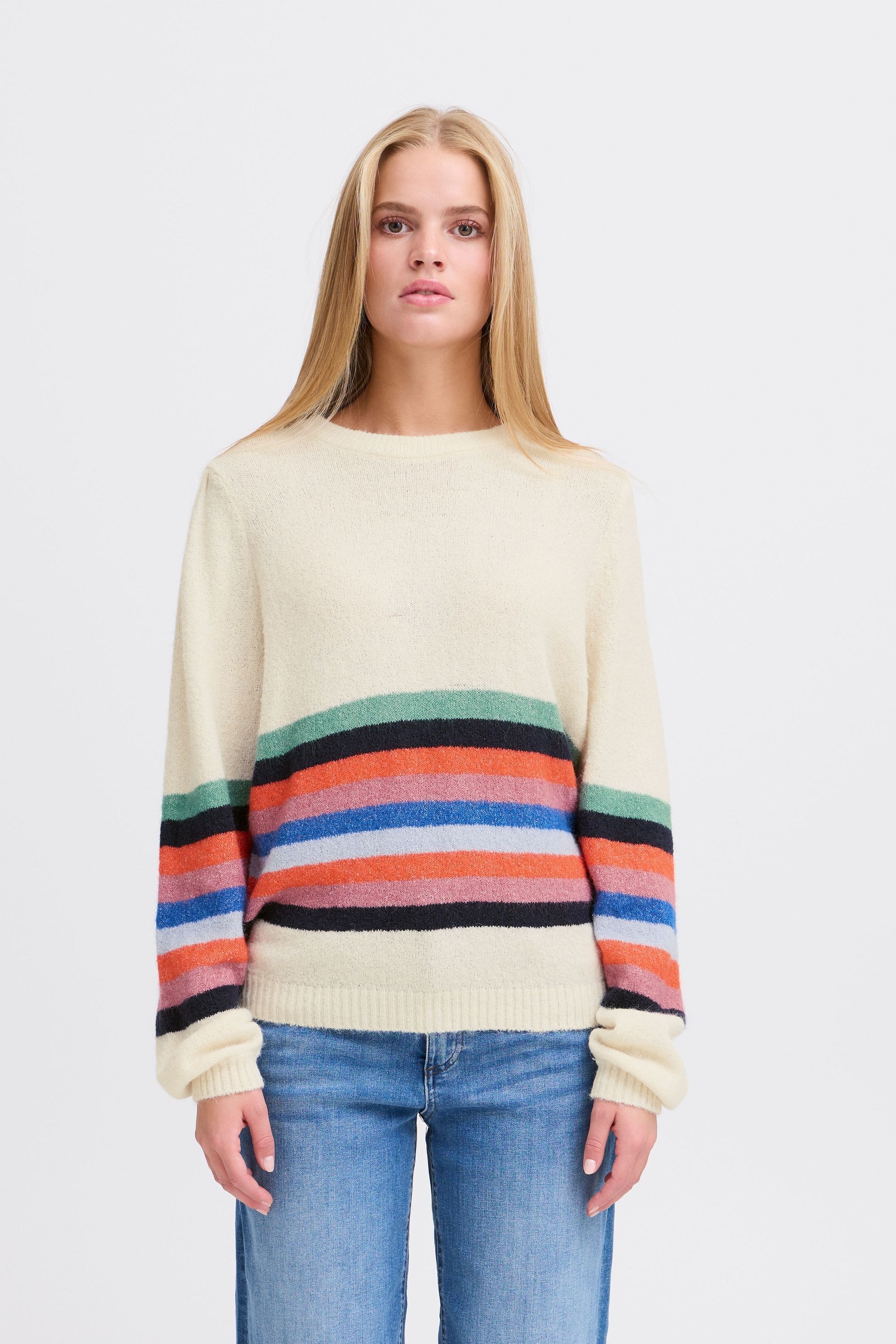 Ichi Strickpullover »Strickpullover IHDUSTY LS STRIPE«
