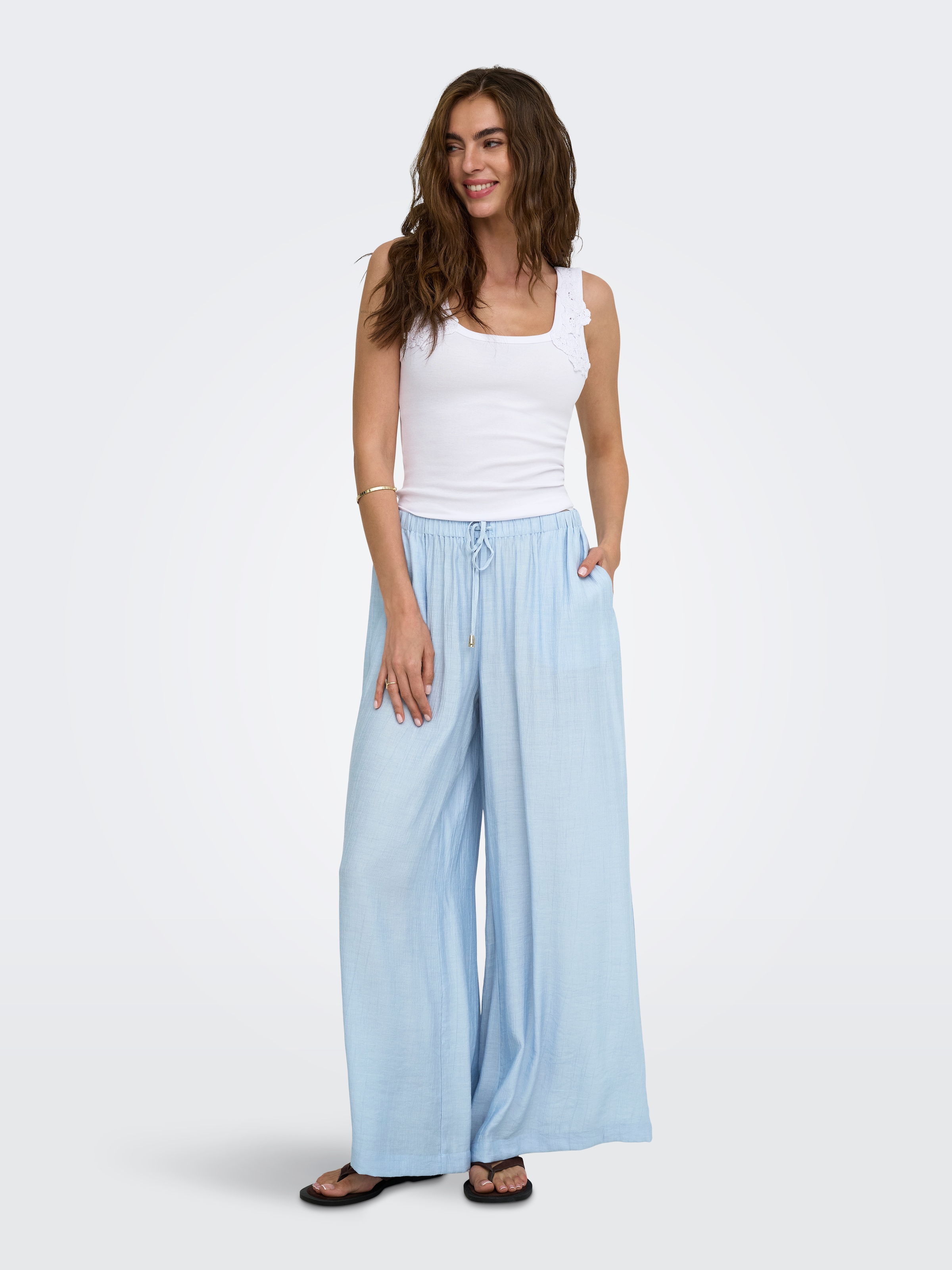 ONLY Tanktop »ONLZANNY S/L CROCHET TANK TOP CS JRS« Baumwollmischung