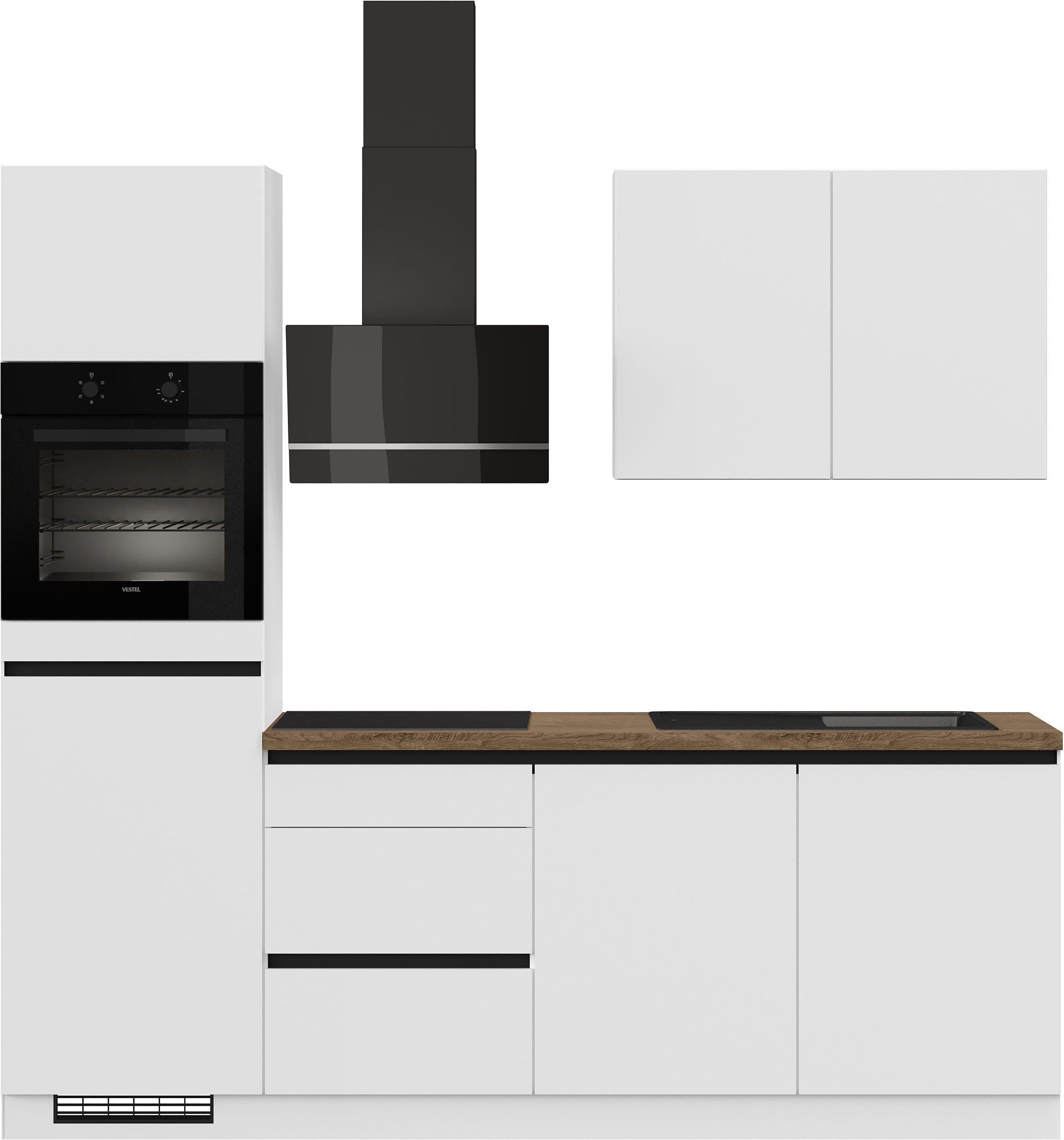 IMPULS KÜCHEN Küchenzeile "Dublin, Ausrichtung wählbar, Schubkästen mit Soft-Close" Set, vormontiert, in verschiedenen Farben erhältlich, Breite 240 cm