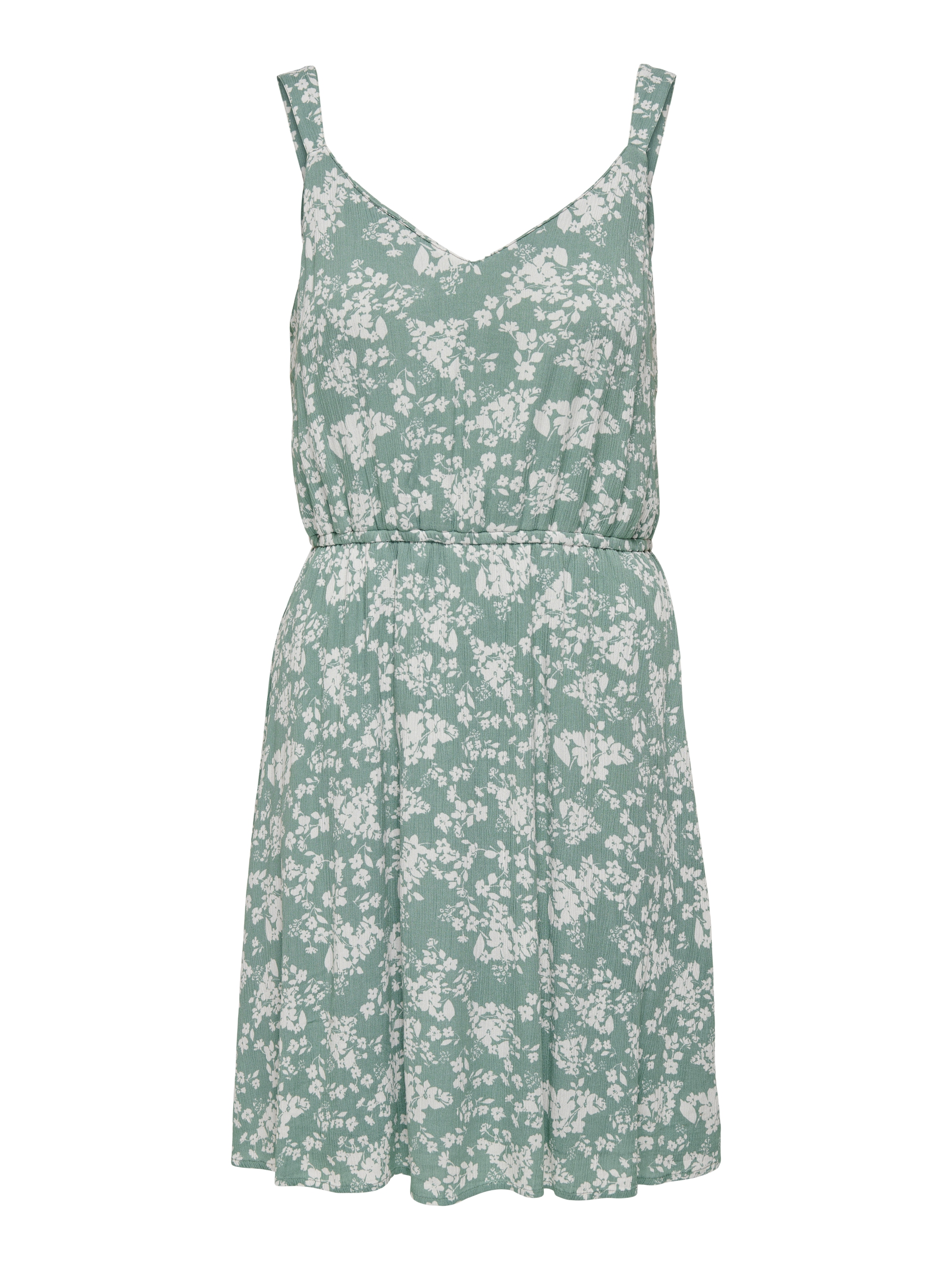 ONLY Trägerkleid »ONLKARMEN LIFE S/L SHORT DRESS WVN NOOS« Viskose, regular fit, V-Ausschnitt