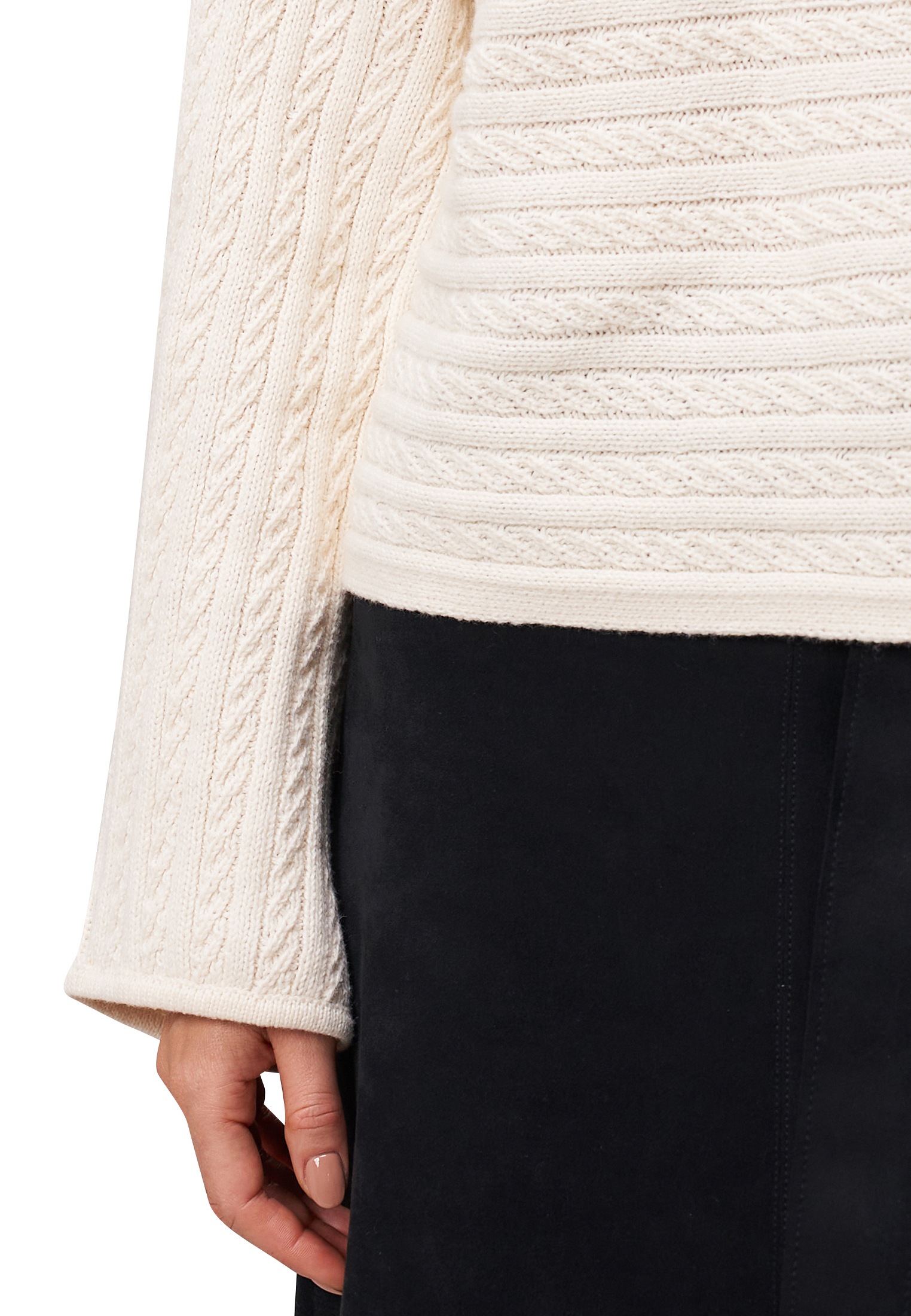 Zero Strickpullover »zero Damen Pullover mit Zopfmuster«, (1 tlg.), Plain/ohne Details