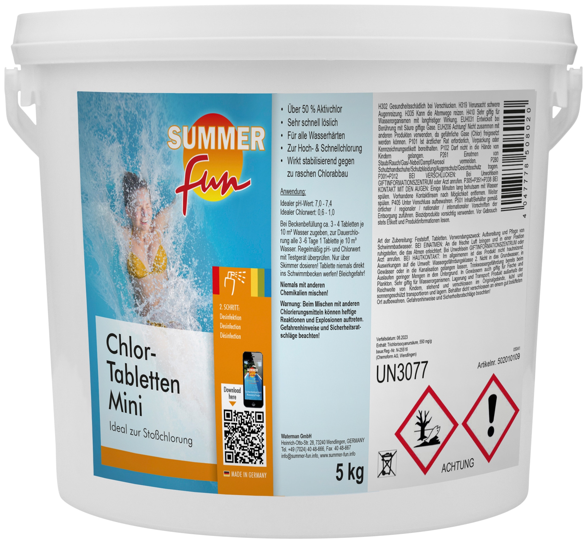 SUMMER FUN Chlortabletten "Chlor-Mini-Tabletten", 5 kg