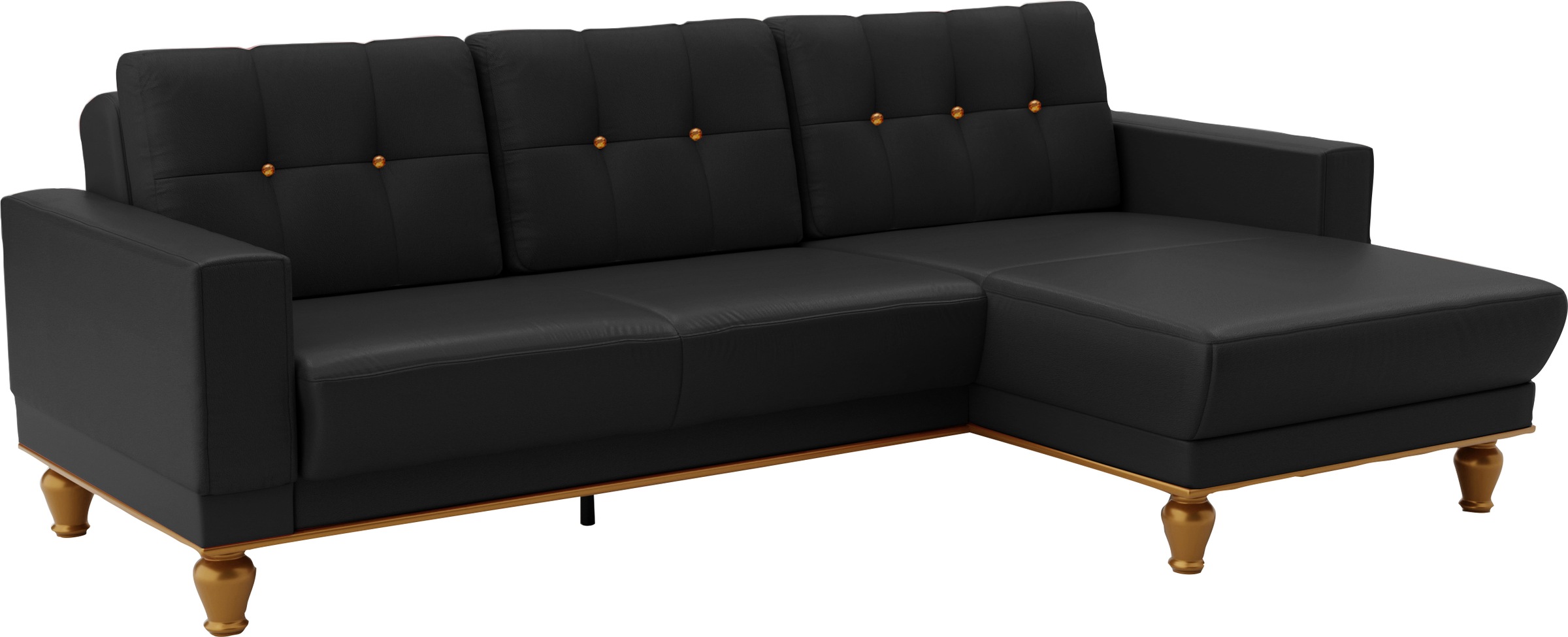 sit&more Ecksofa »Orient 5 L-Form«, mit Strass-Stein, wahlweise mit Bettfunktion und Bettkasten