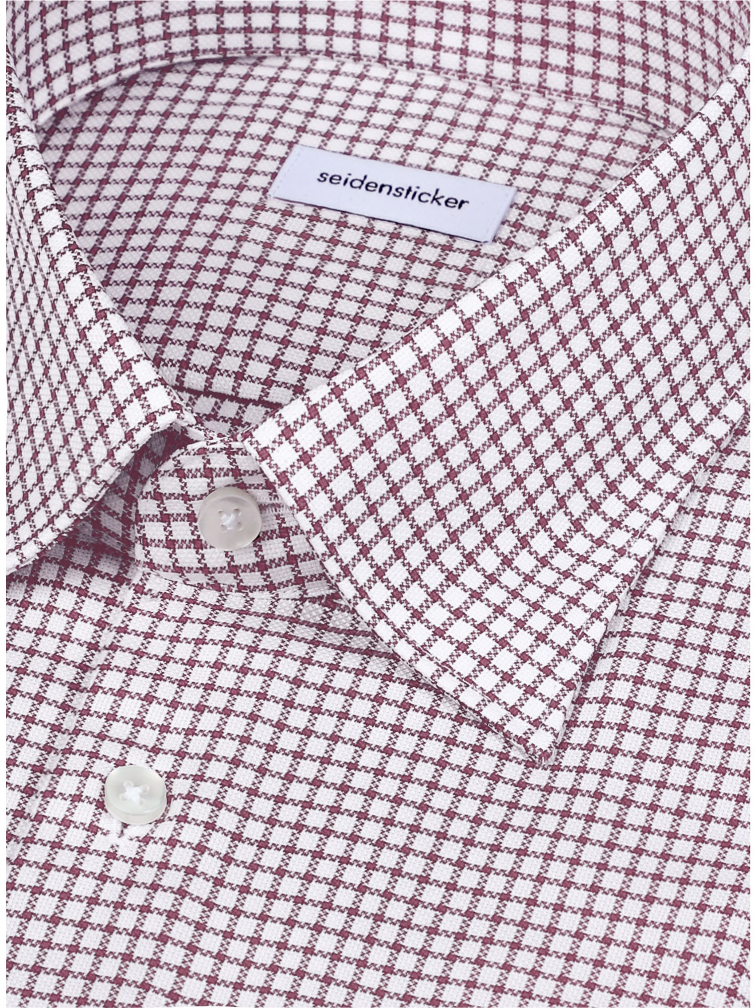 seidensticker Businesshemd »Schwarze Rose« Regular 1/2 Covered-Button-Down-Kragen Karo