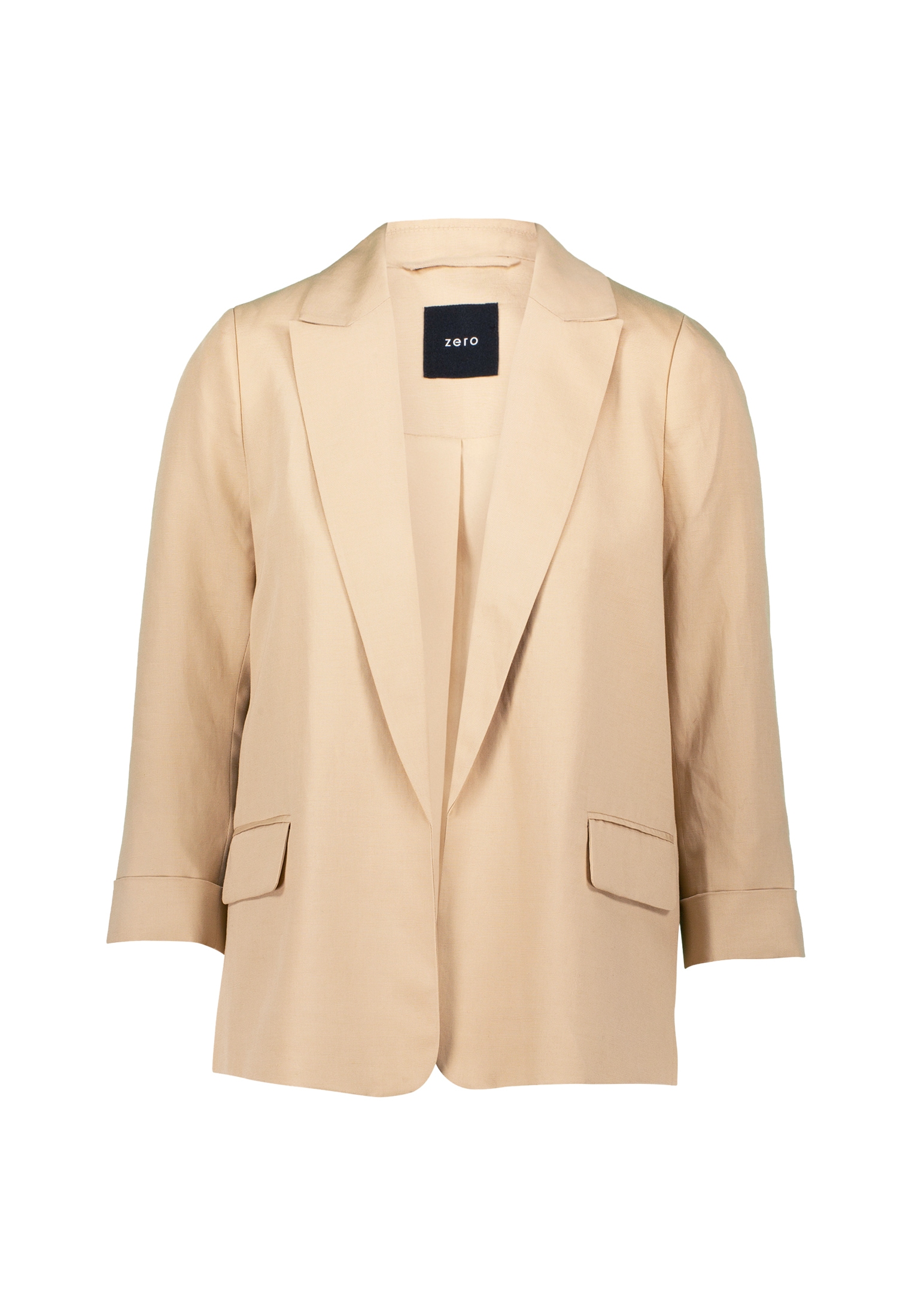 Zero Jackenblazer »zero Leinenblazer mit Taschenklappen«, Plain/ohne Details