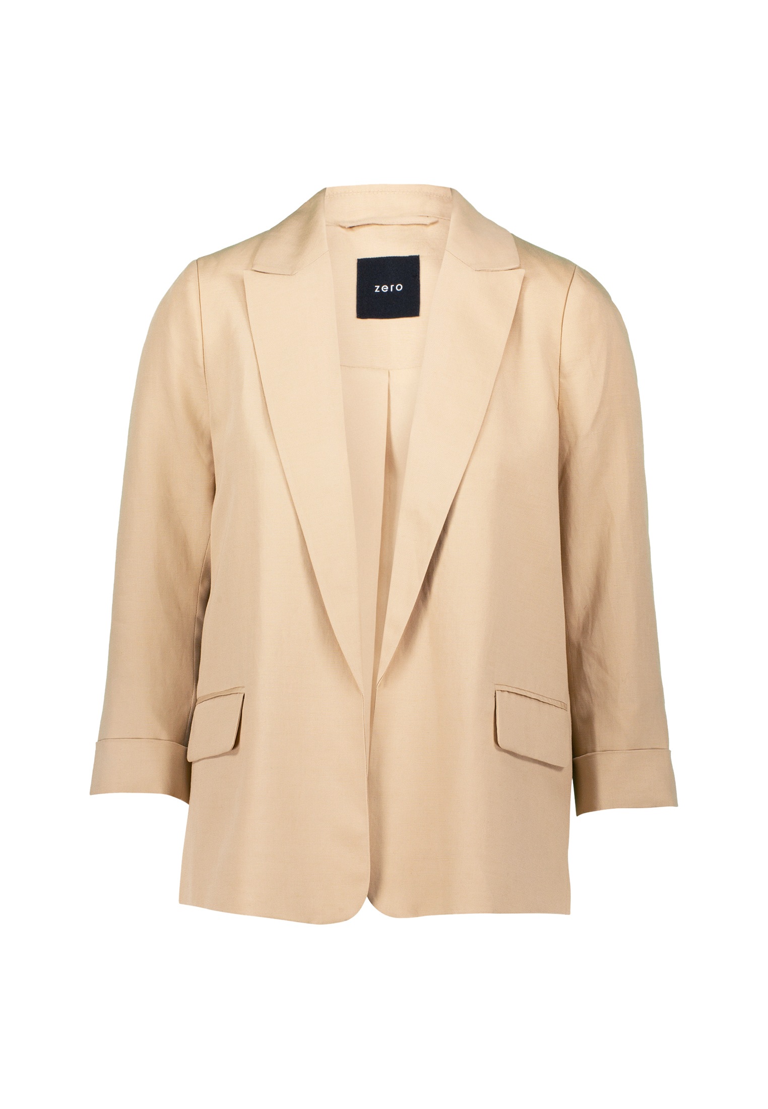 Zero Jackenblazer "zero Damen Leinenblazer mit Taschenklappen", Plain/ohne günstig online kaufen