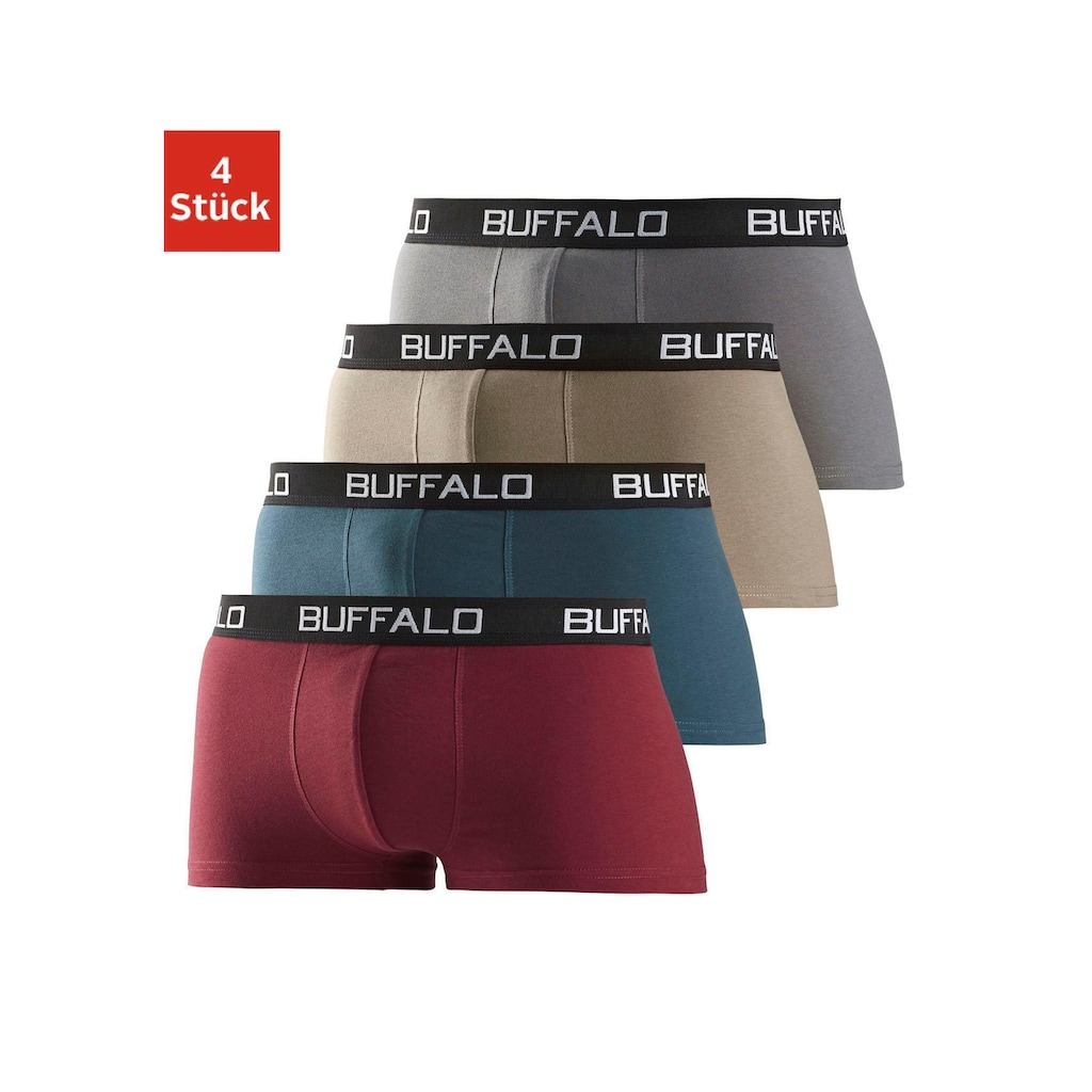 Buffalo Boxershorts, (Packung, 4 St.)