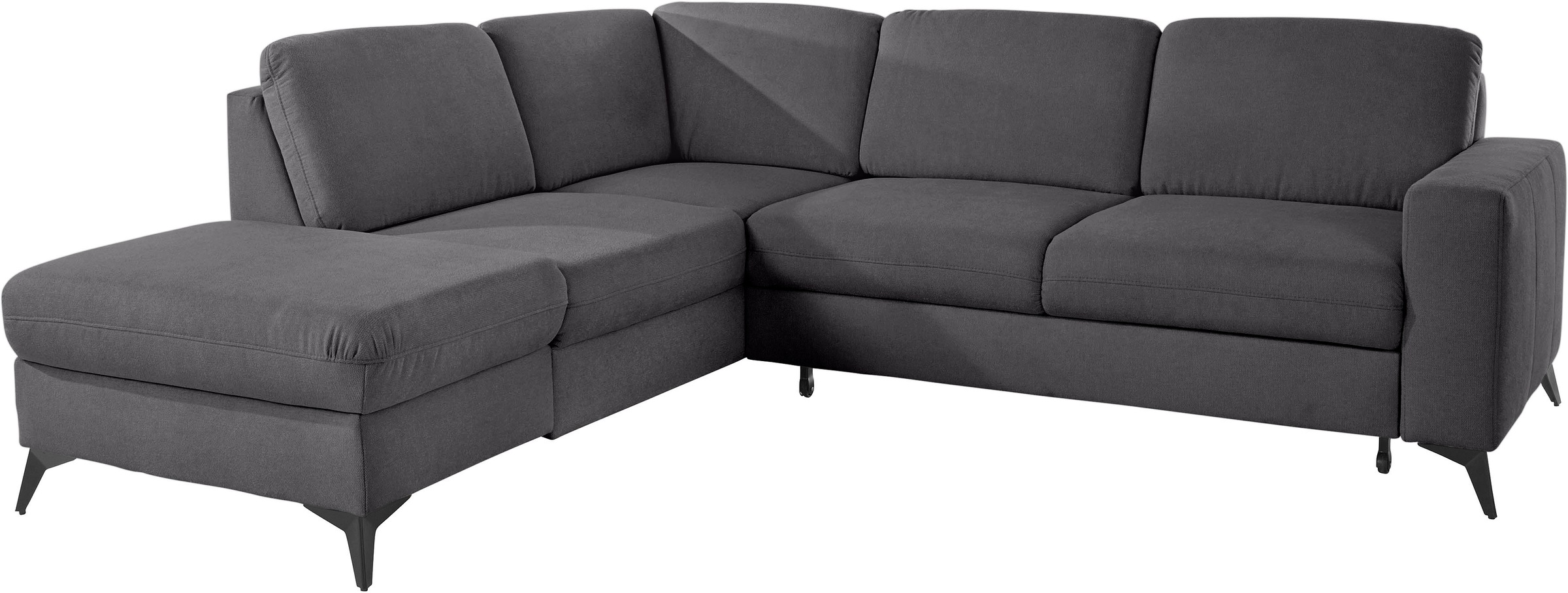 Places of Style Ecksofa »Lolland L-Form«, Wahlweise mit Bettfunktion und Stauraum, auch mit abwischbarem Bezug