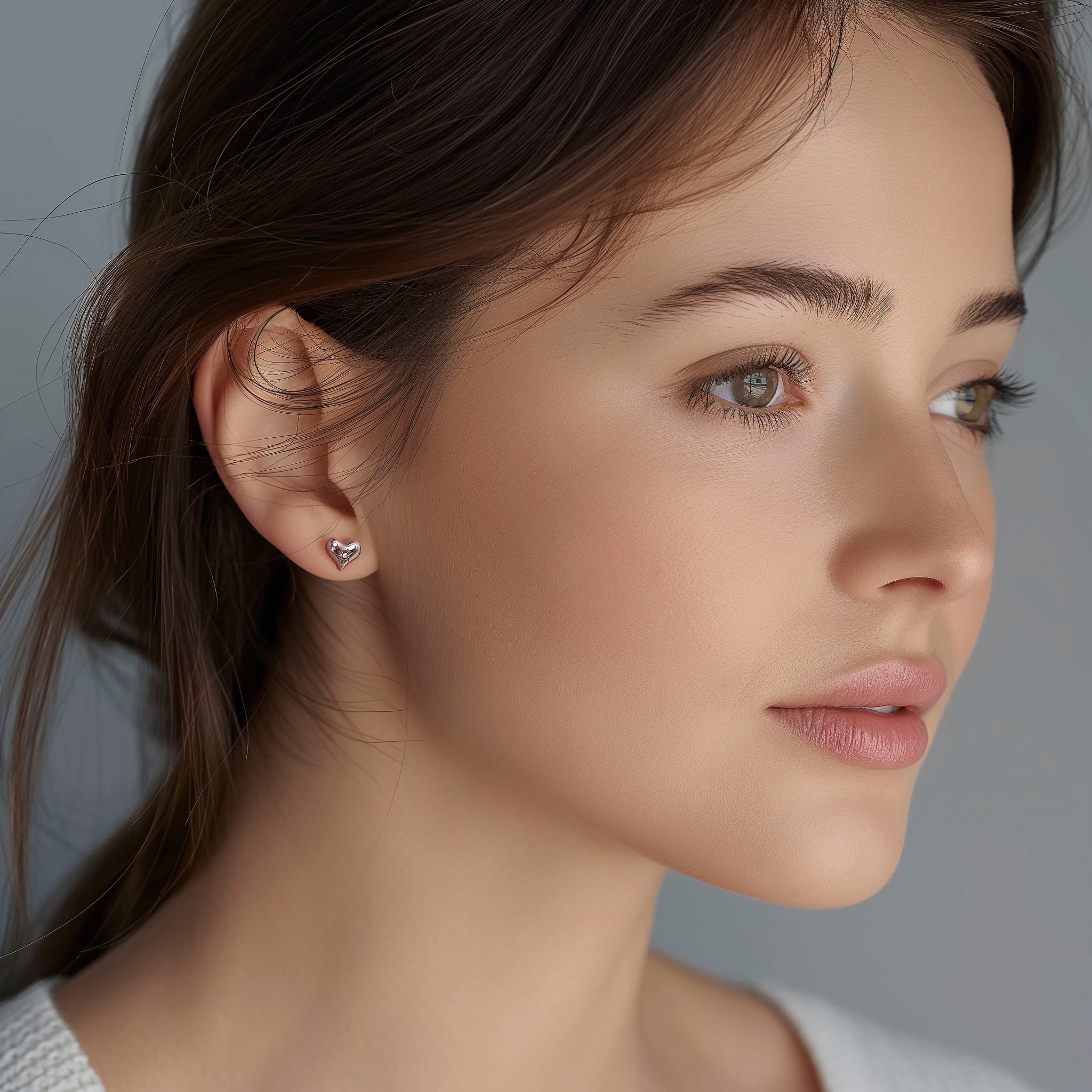 Firetti Paar Ohrstecker »Schmuck Geschenk Edelstahl Ohrschmuck Ohrringe Herz«, mit Zirkonia (synth.)