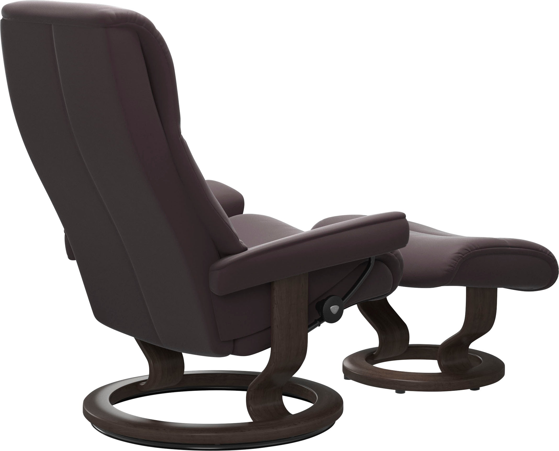 Stressless® Relaxsessel »View«, (Set, Relaxsessel mit Hocker), mit Classic Base, Größe S,Gestell Wenge