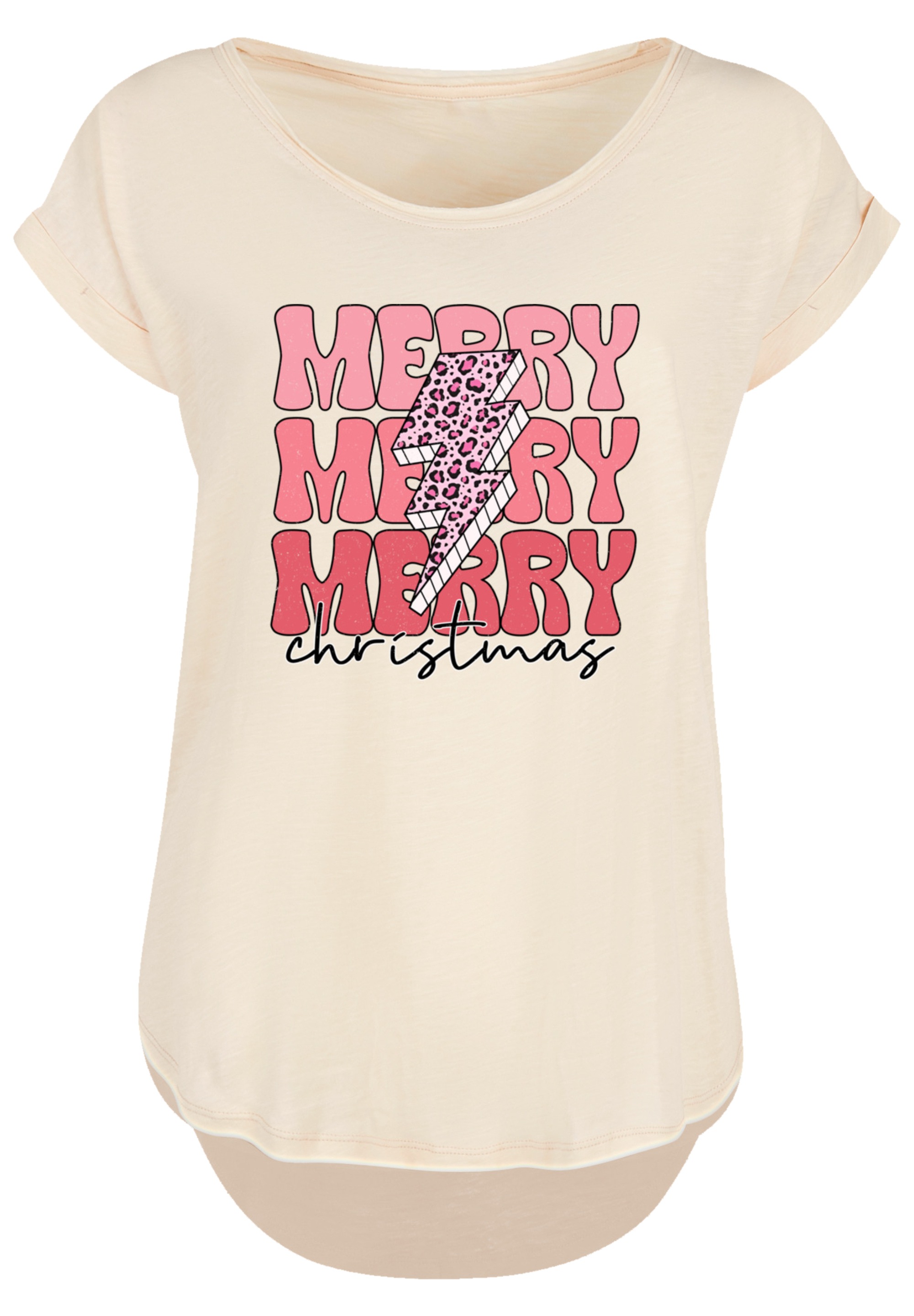 F4NT4STIC T-Shirt »Merry Weihnachten Print Leo Print«, Premium Qualität, Weihnachts-Kollection
