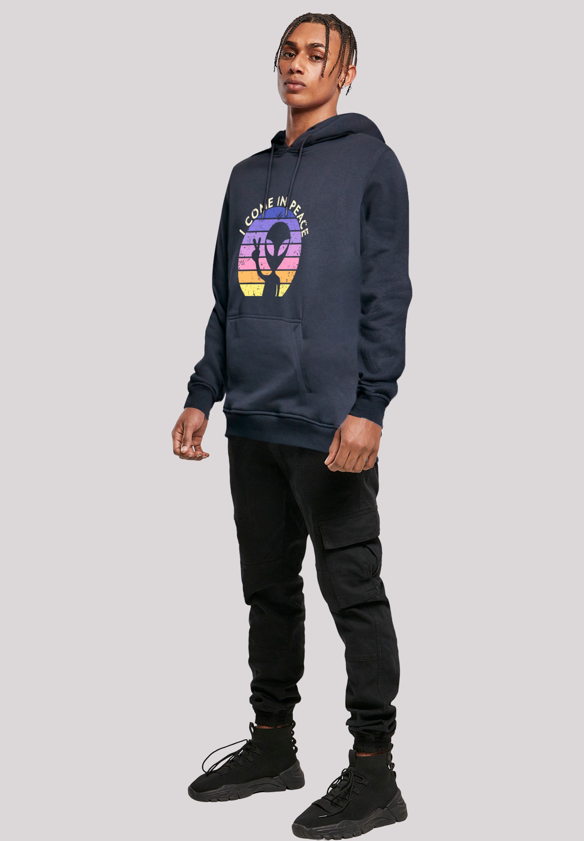 F4NT4STIC Kapuzenpullover »Alien Peace Sunset«, Premium Qualität