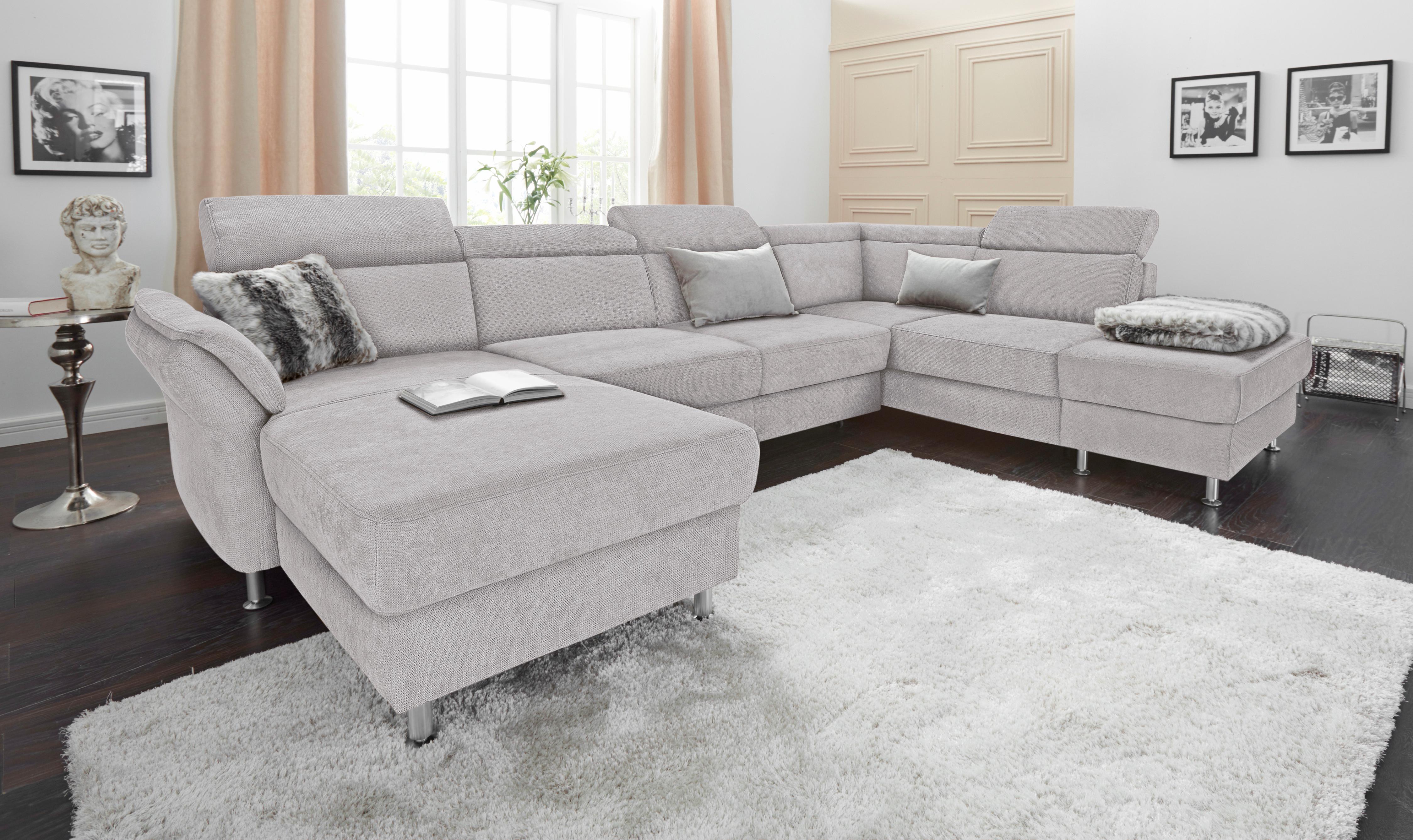 sit&more Wohnlandschaft "Avignon U-Form" optional Schlaffunktion & Stauraum, inklusive Kopfteilverstellung