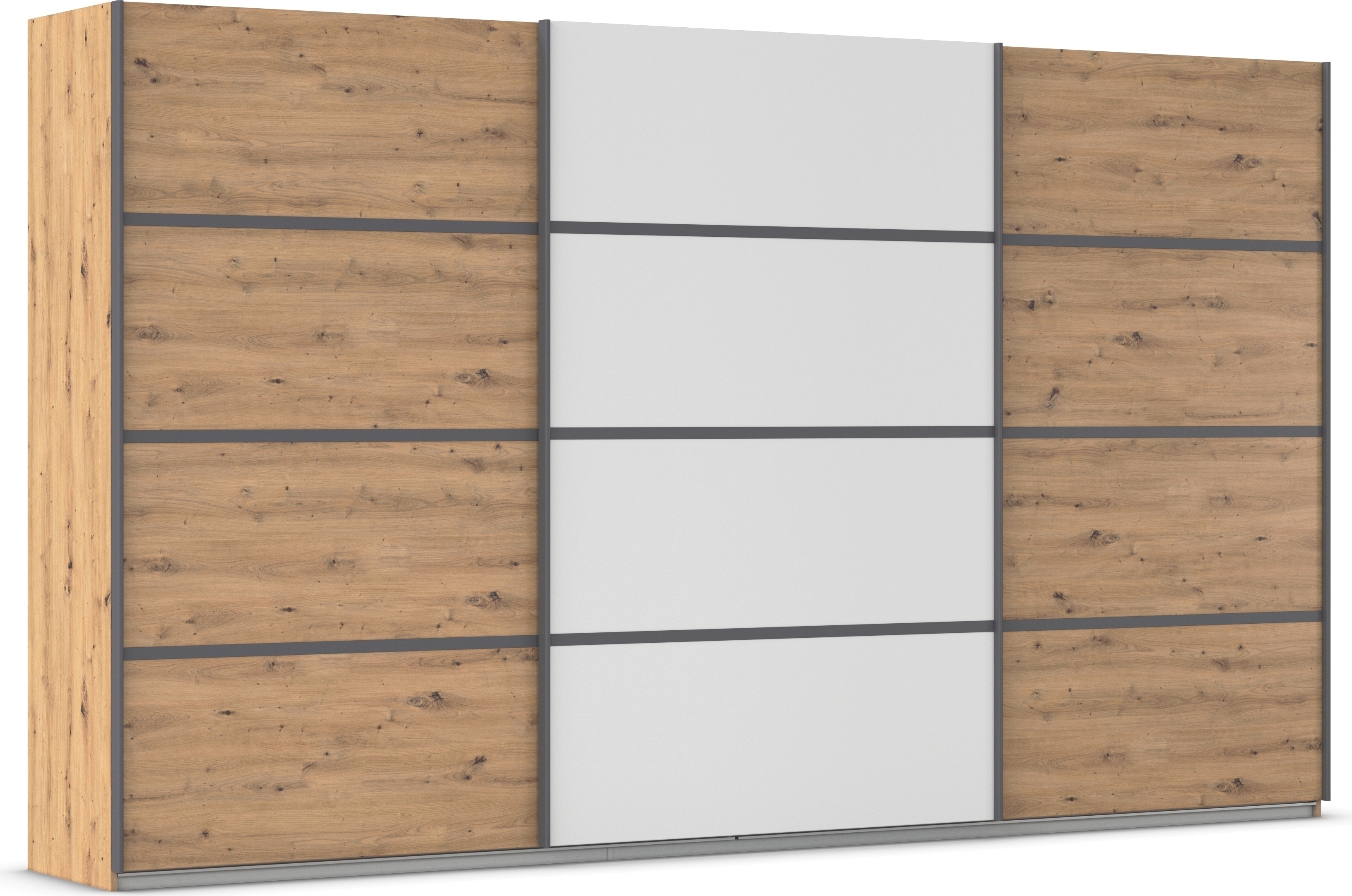 OTTO home Kleiderschrank "Mehrzweckschrank Aktenschrank Möbel Mietswohnung Schlafzimmer AVOLA" 3 verschiedene Ausstattungen BASIC/CLASSIC/PREMIUM (inkl. SOFT-CLOSE), mit eleganten Zierleisten in Chrom, Schwarz oder Weiß MADE IN GERMANY