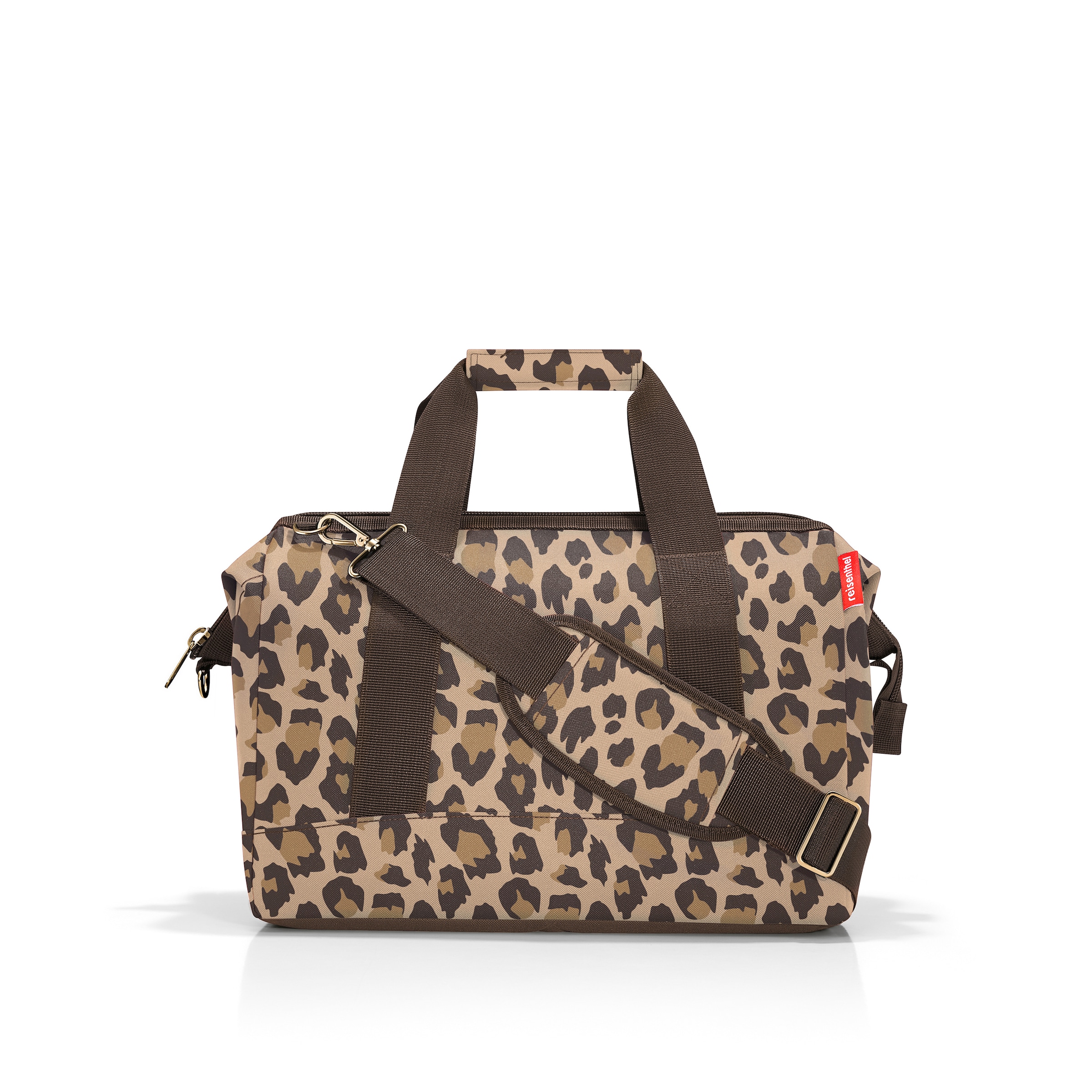 REISENTHEL Reisetasche "reisenthel allrounder M"leo macchiato, Polyester, Reptilienprägung, Taschen, Maße für Handgepäck