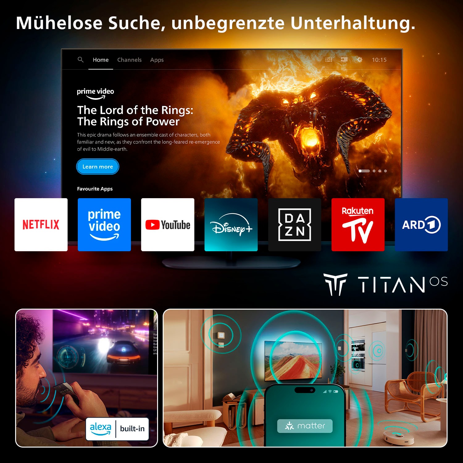 Philips QLED-Fernseher »43PUS9000/12«, Smart-TV