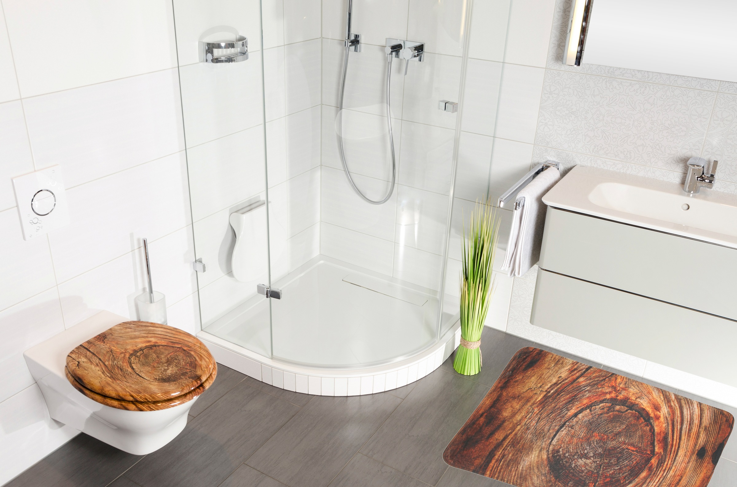 Sanilo Badaccessoire-Set "Rustikal" bestehend aus WC-Sitz, Badteppich und W günstig online kaufen