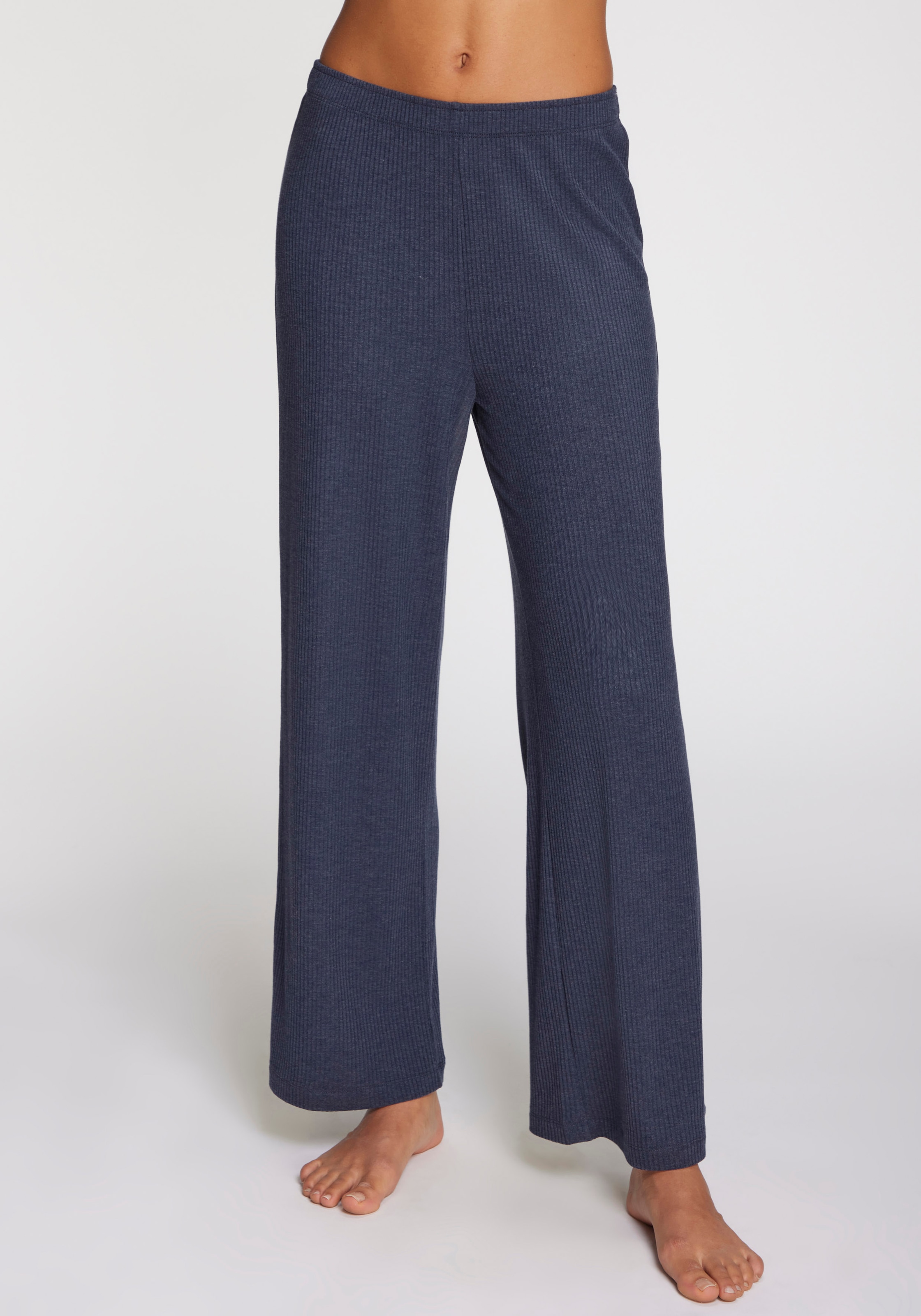 s.Oliver Pyjamahose, Aus weicher Rippqualität