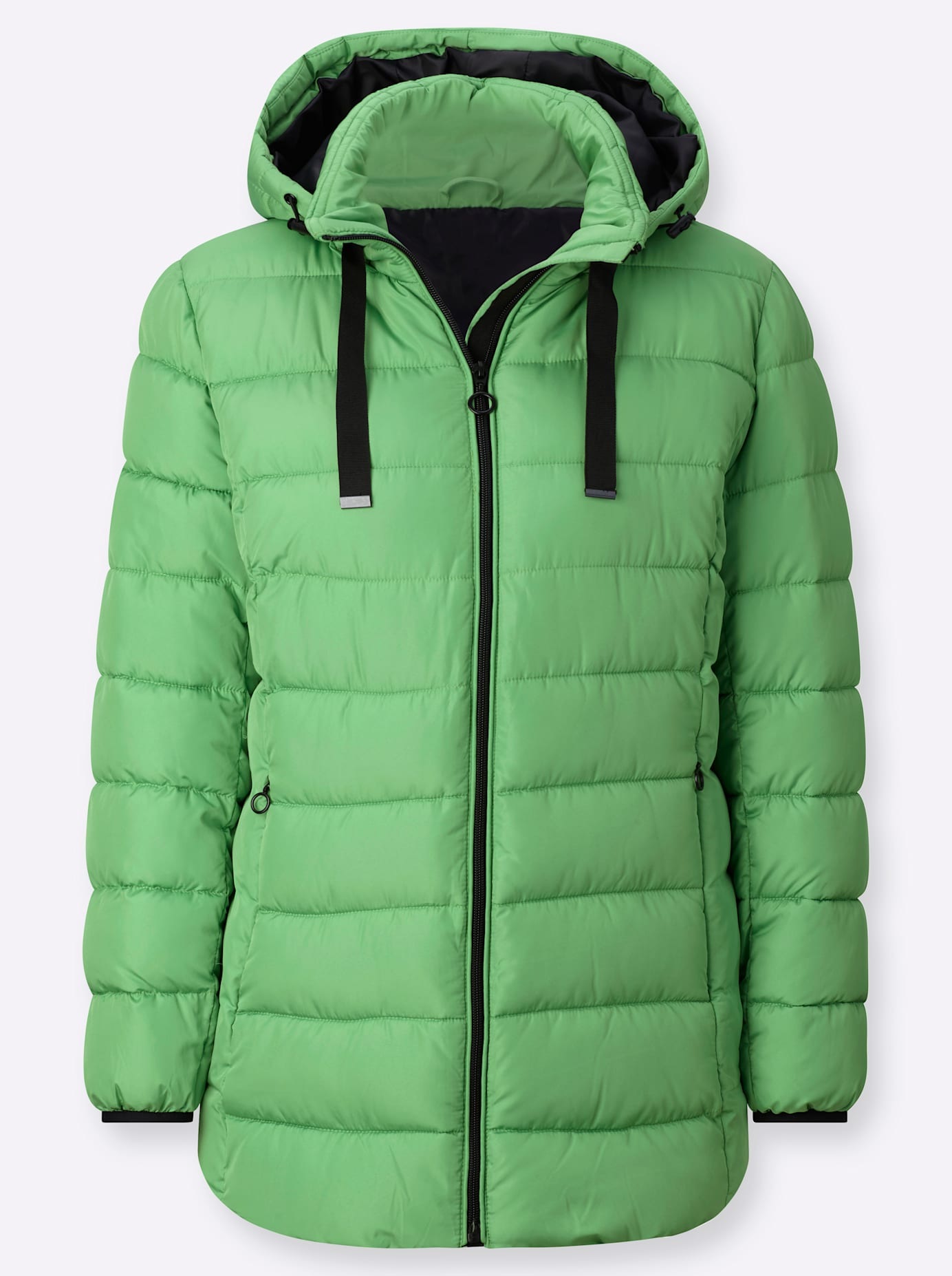 CASUAL LOOKS Women's Quilted Jacket Green Size 40 2